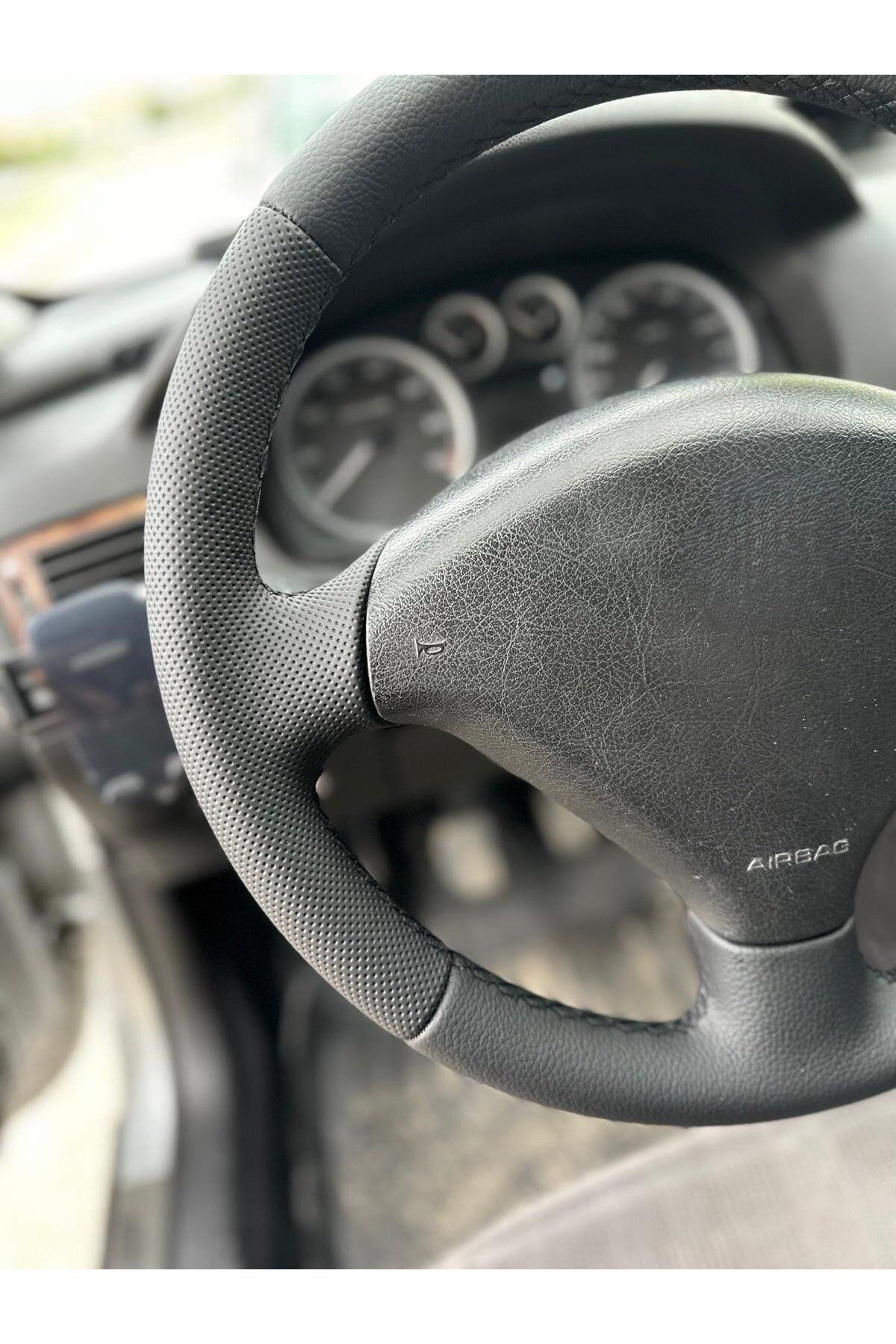 Peugeot 307 Araca Özel Dikmeli Direksiyon Kılıfı(AÇIKLAMAYI OKUYNUZ)