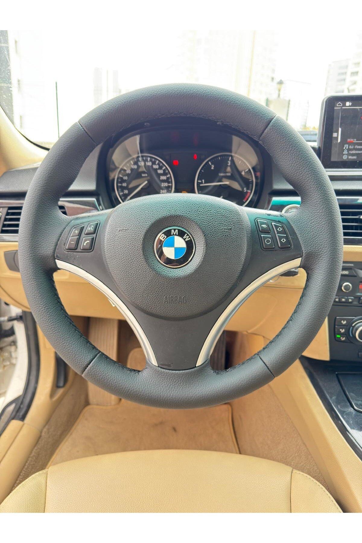 BMW E90 ARACA ÖZEL DİKMELİ DİREKSİYON KILIFI (AÇIKLAMAYI OKUYUNUZ LÜTF)