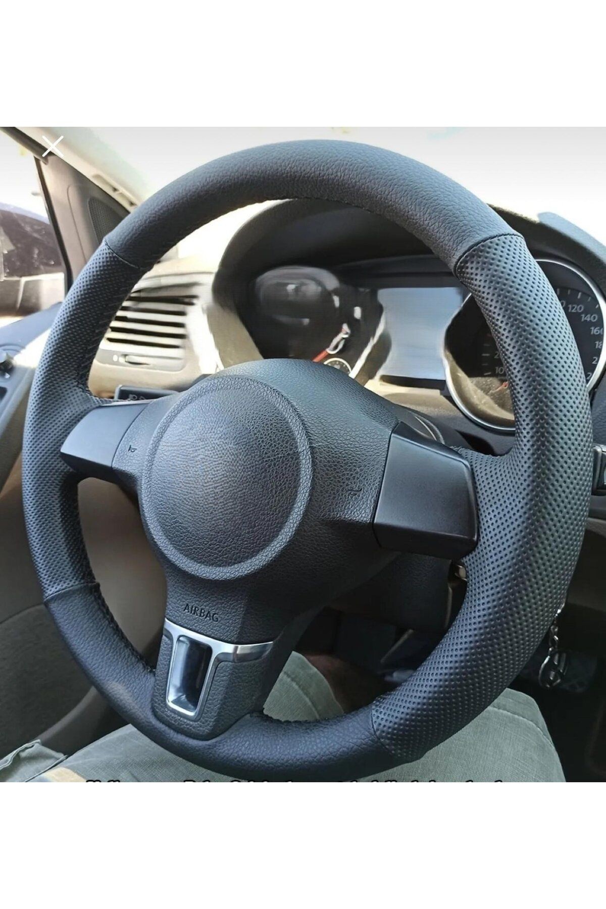 Volkswagen Polo Araca Özel Dikmeli Direksiyon Kılıfı (SPOR MODEL SİYAH)açıklamayı Okuynz