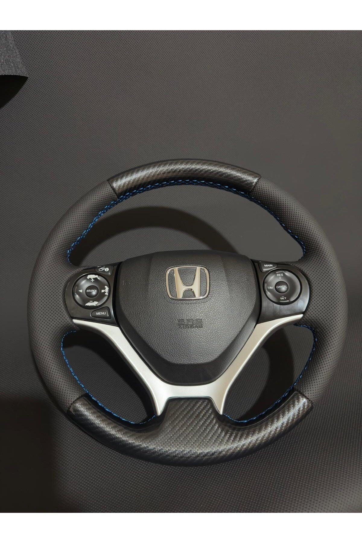 HONDA FB7 ARACA ÖZEL DİKMELİ DİREKSİYON KILIFI NOKTALI MİCROFİBER CARBON MAVİPLİ(AÇIKLAMAYI OKUYUNU