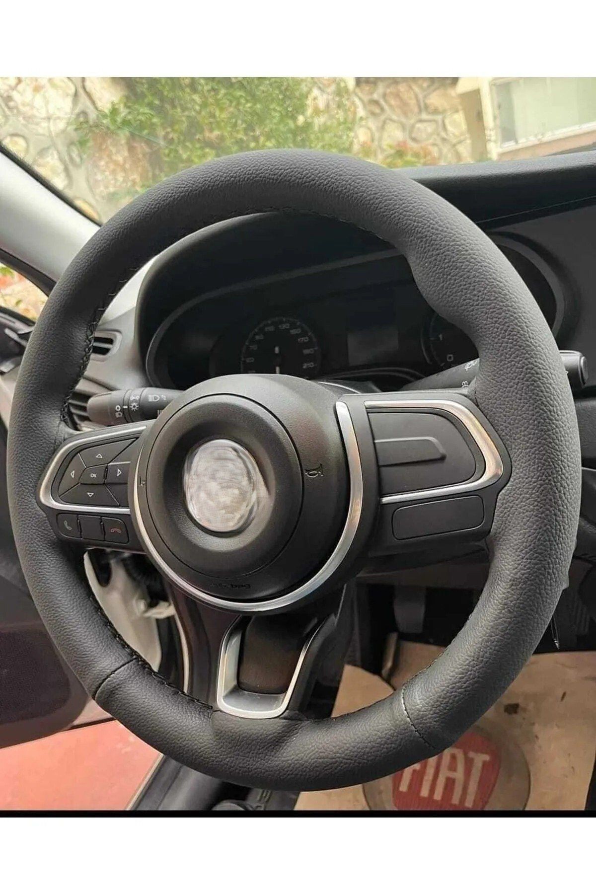 Üniversal Dikmeli Direksiyon Kılıfı Fiat Egea Easy Plastik Direksiyon İçin Uyumlu