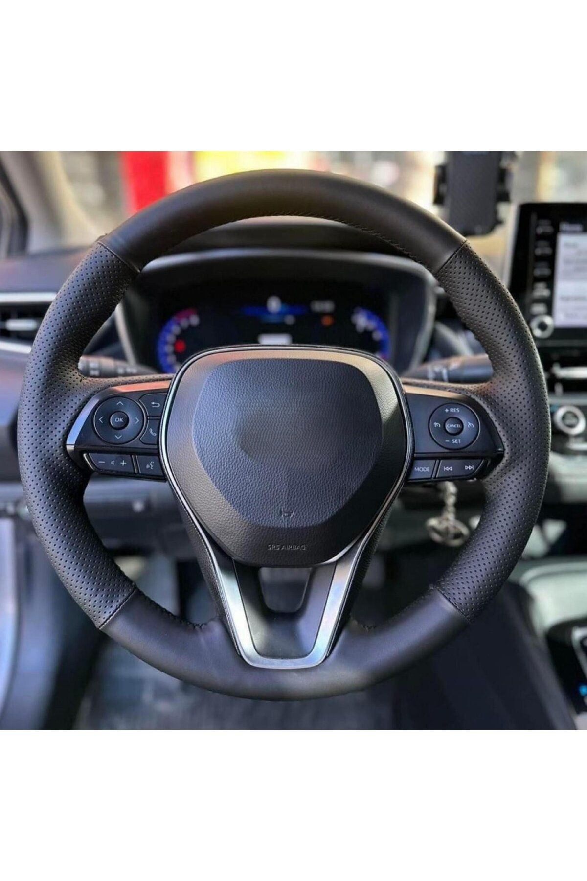 Toyota Corolla 2019-2024 Araca Özel Dikmeli Direksiyon Kılıfı (NOKTALI-BENTLY DERİ)açıklamayı Okuyn