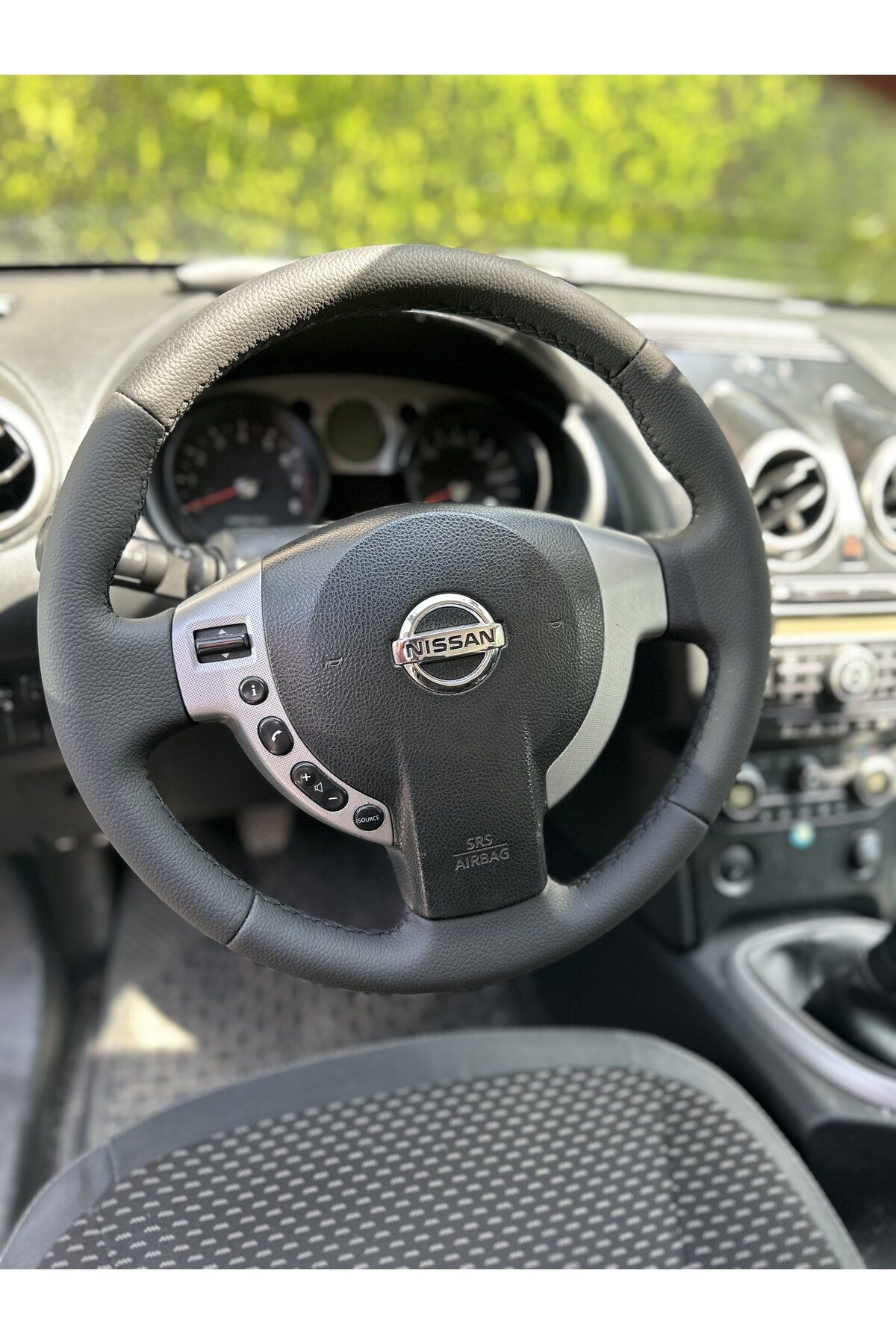 Nissan Qashqai Araca Özel Dikmeli direksiyon Kılıfı2008-2011-Fabrikasyon deri sökülmeden yapılacak