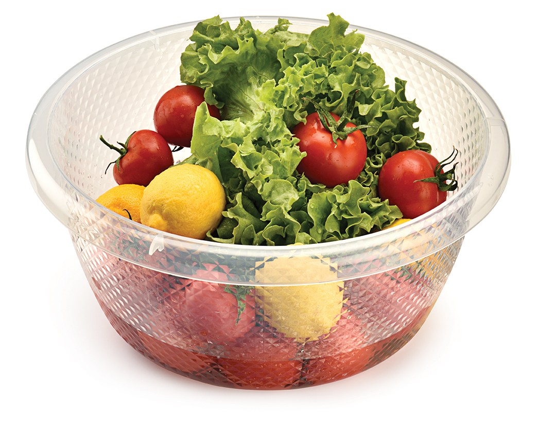 Sapphire Patterned Large Capacity Fruit and Vegetable Washing Bowl 9.5 Liters