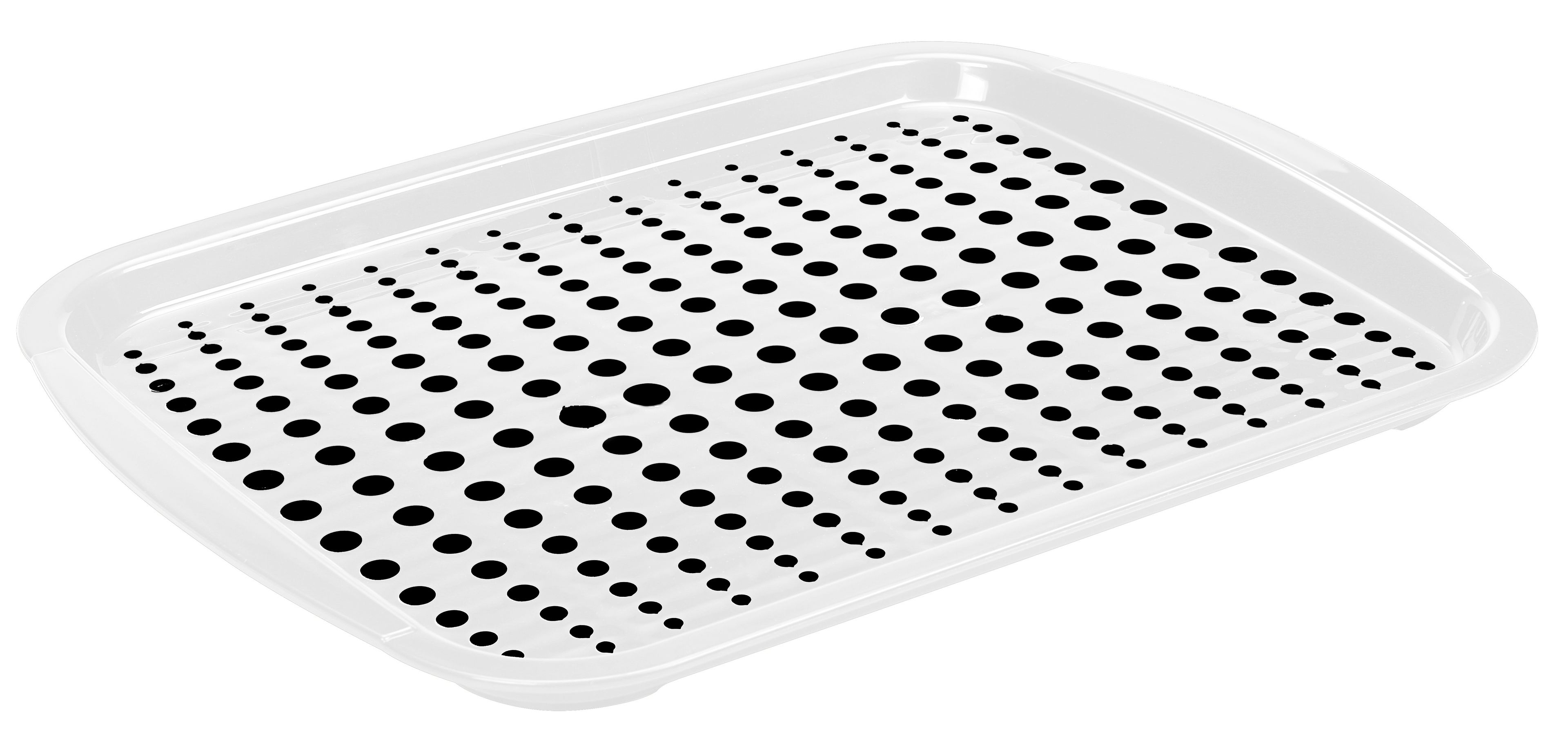 Non-Slip Base Tray (37x28x2.5 cm) - WHİTE