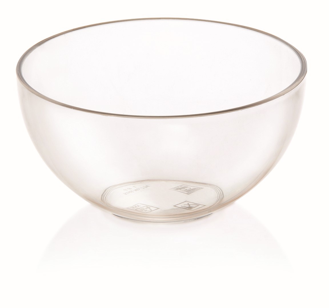 Fruit Bowl, Crystal Bowl 4 Liters, Transparent Bowl