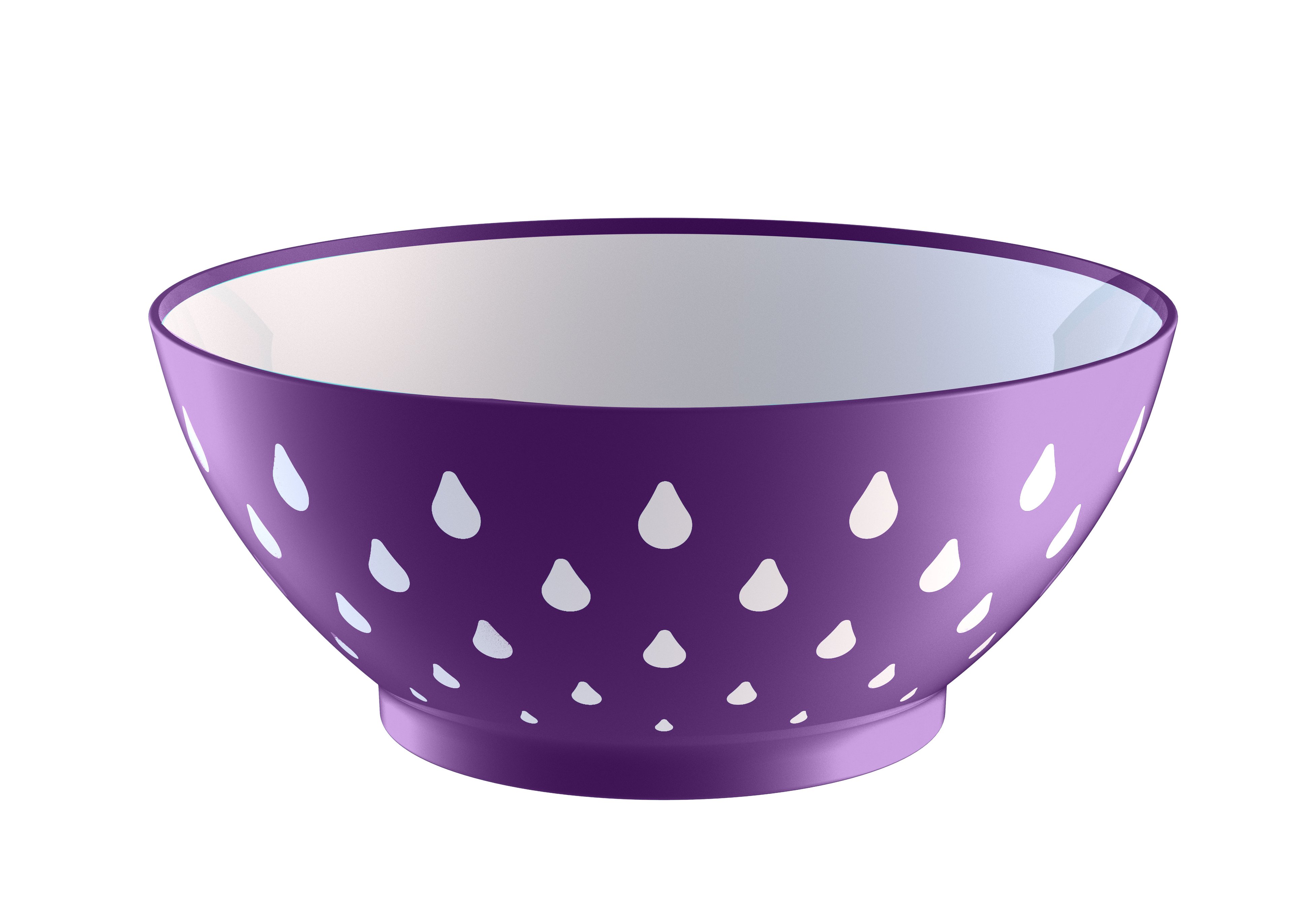 Drop Pattern Bowl 3 Liter - PURPLE