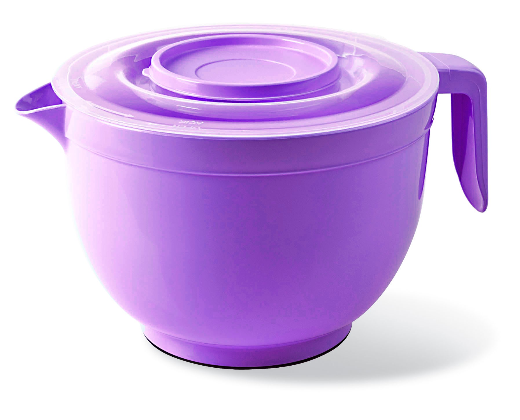 Mixing Bowl Whisk 3 Liter Splash-Proof Special Lid Mixing Bowl - PURPLE