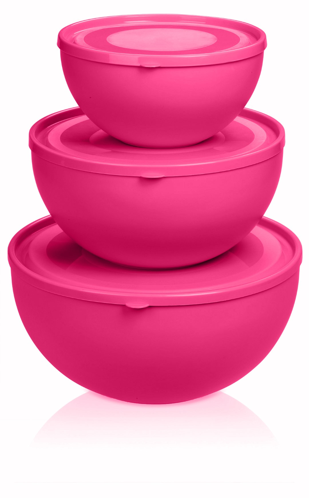 Covered Bowl Set, 3-Piece Round Bowls, Storage Containers, Covered Bowls