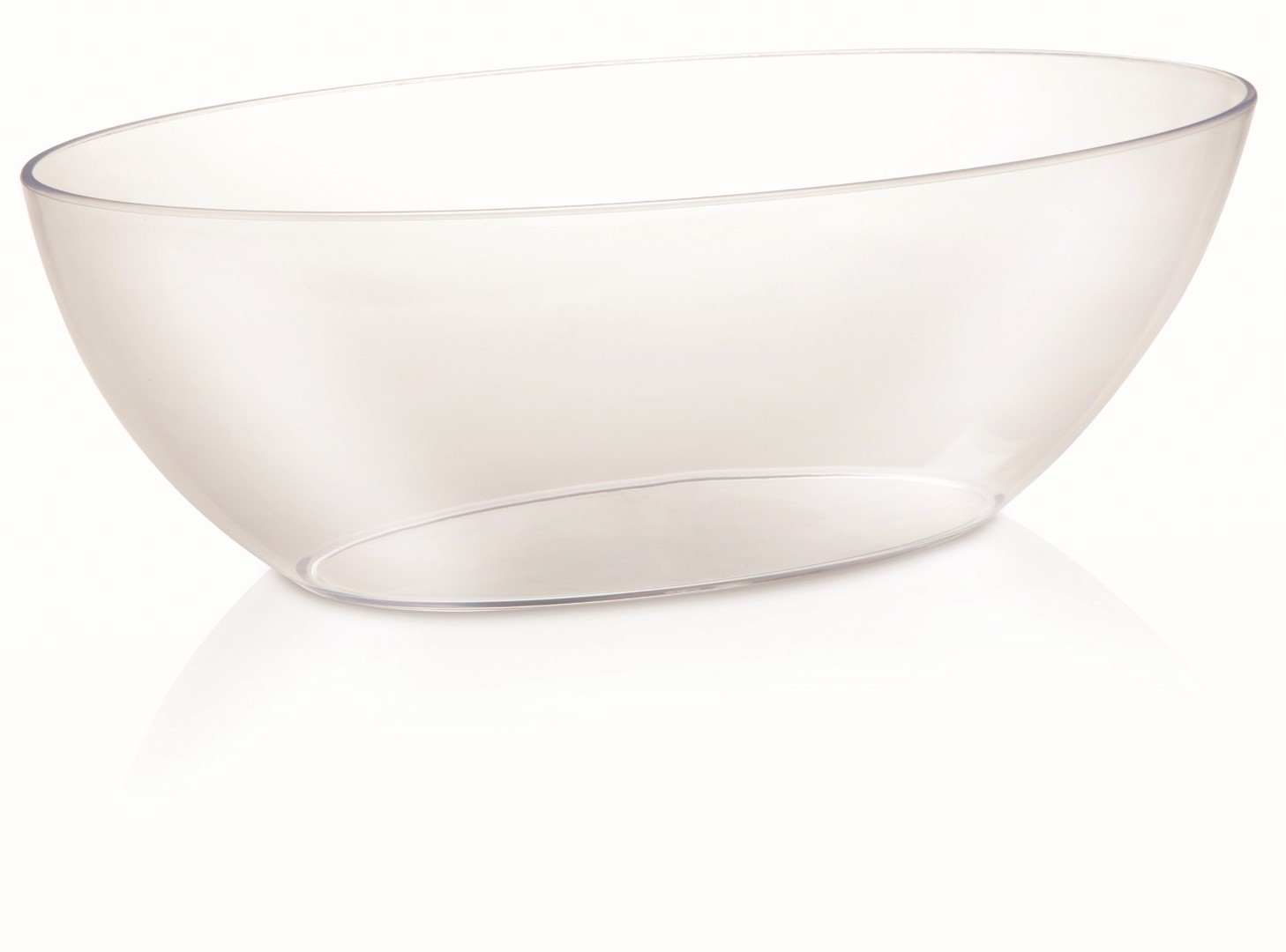 Oval Fruit Bowl Crystal Bowl 3,8 Liter Clear Bowl