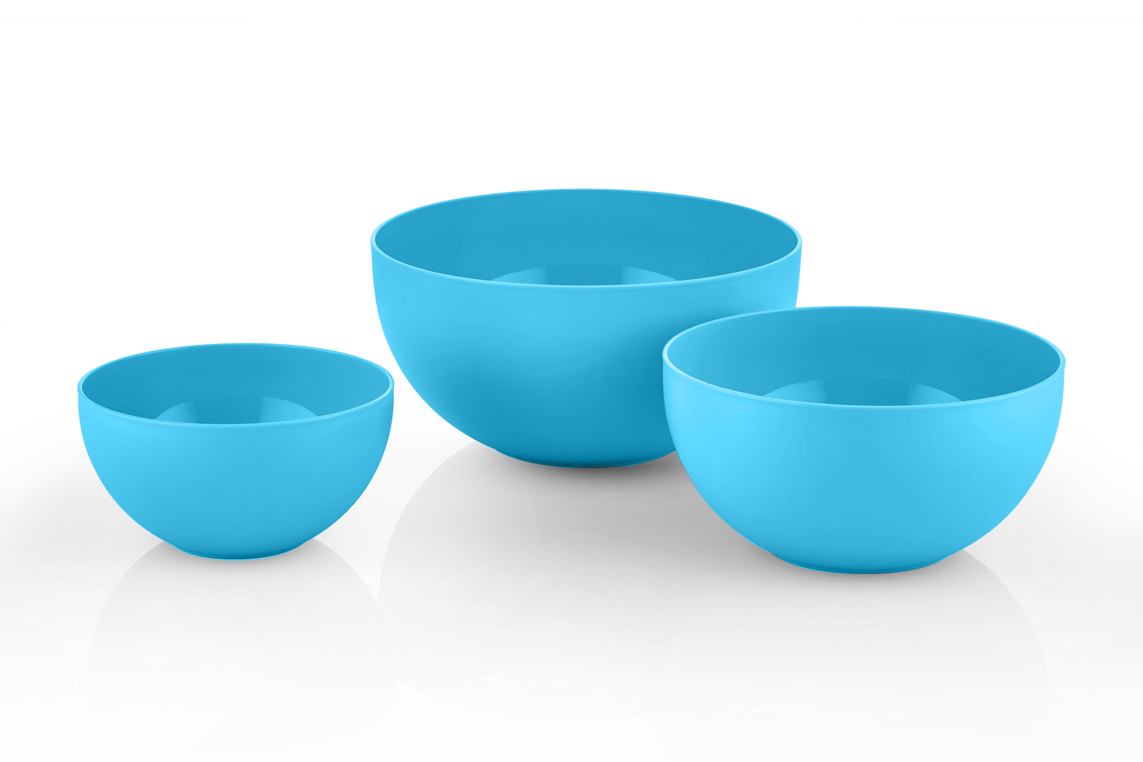 Round Bowl Set of 3, Round Multi-Purpose Bowls - TURQUOISE