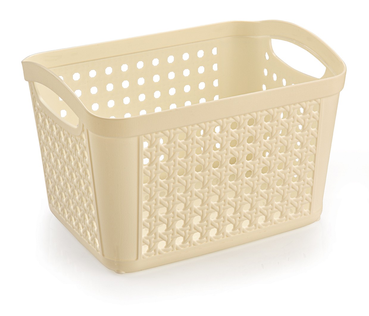 Multipurpose Basket Organizer Storage Box Cabinet Interior Organizer - CREAM