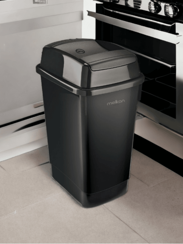 Modular Trash Bin with Push-Through Lid 27 Liter Waste Container