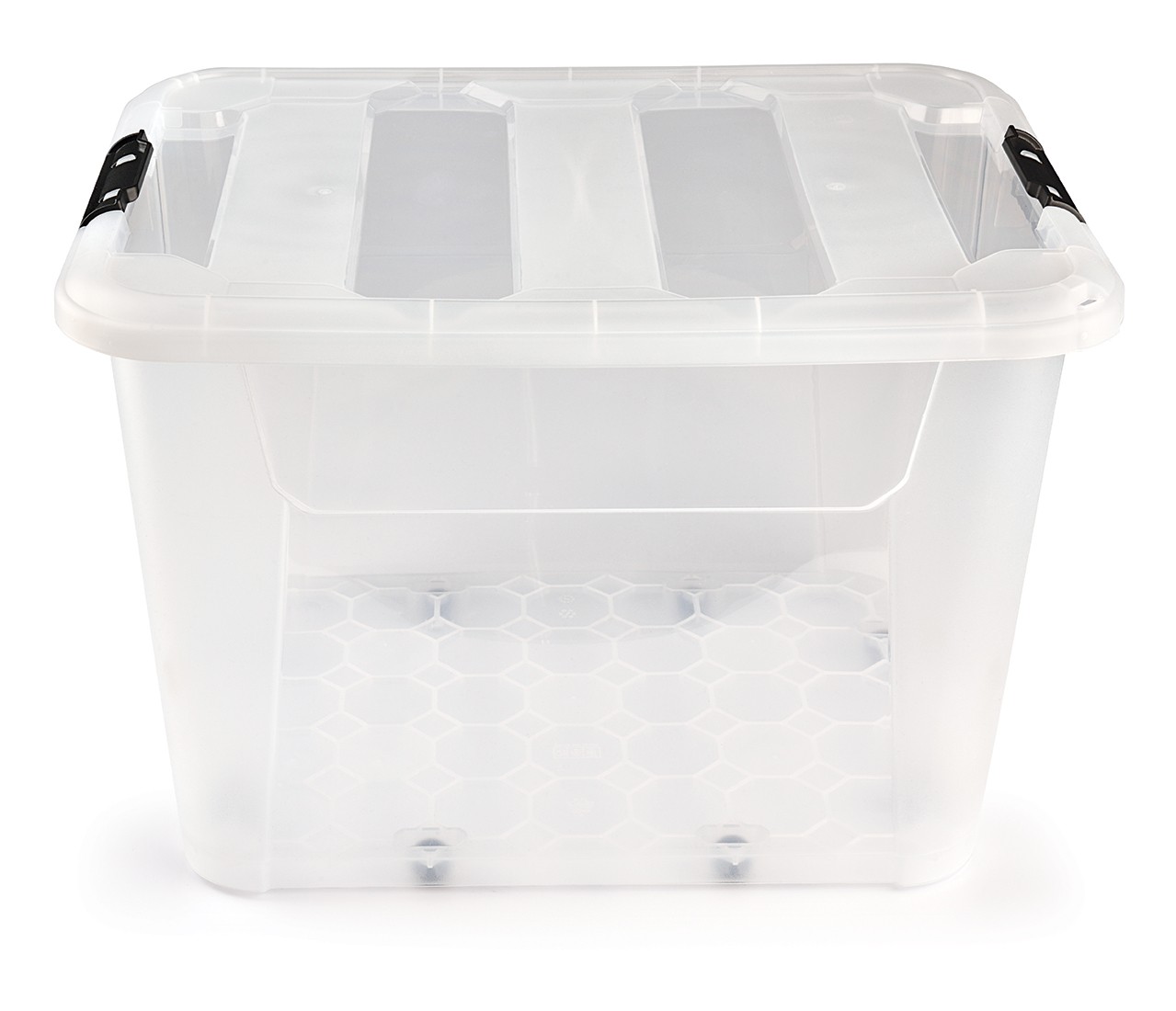 Storage Box Large Lockable Case Multi-Purpose Wheeled Transparent Box 60 Liter Wide Volume Organizer