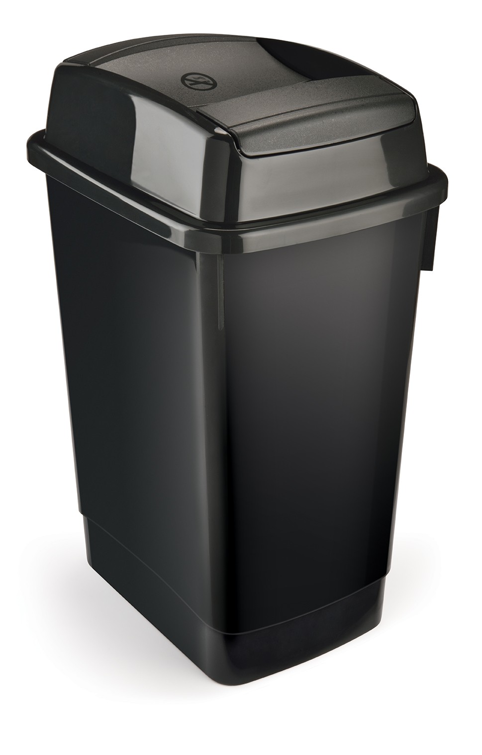 Modular Trash Bin with Push-Through Lid 27 Liter Waste Container