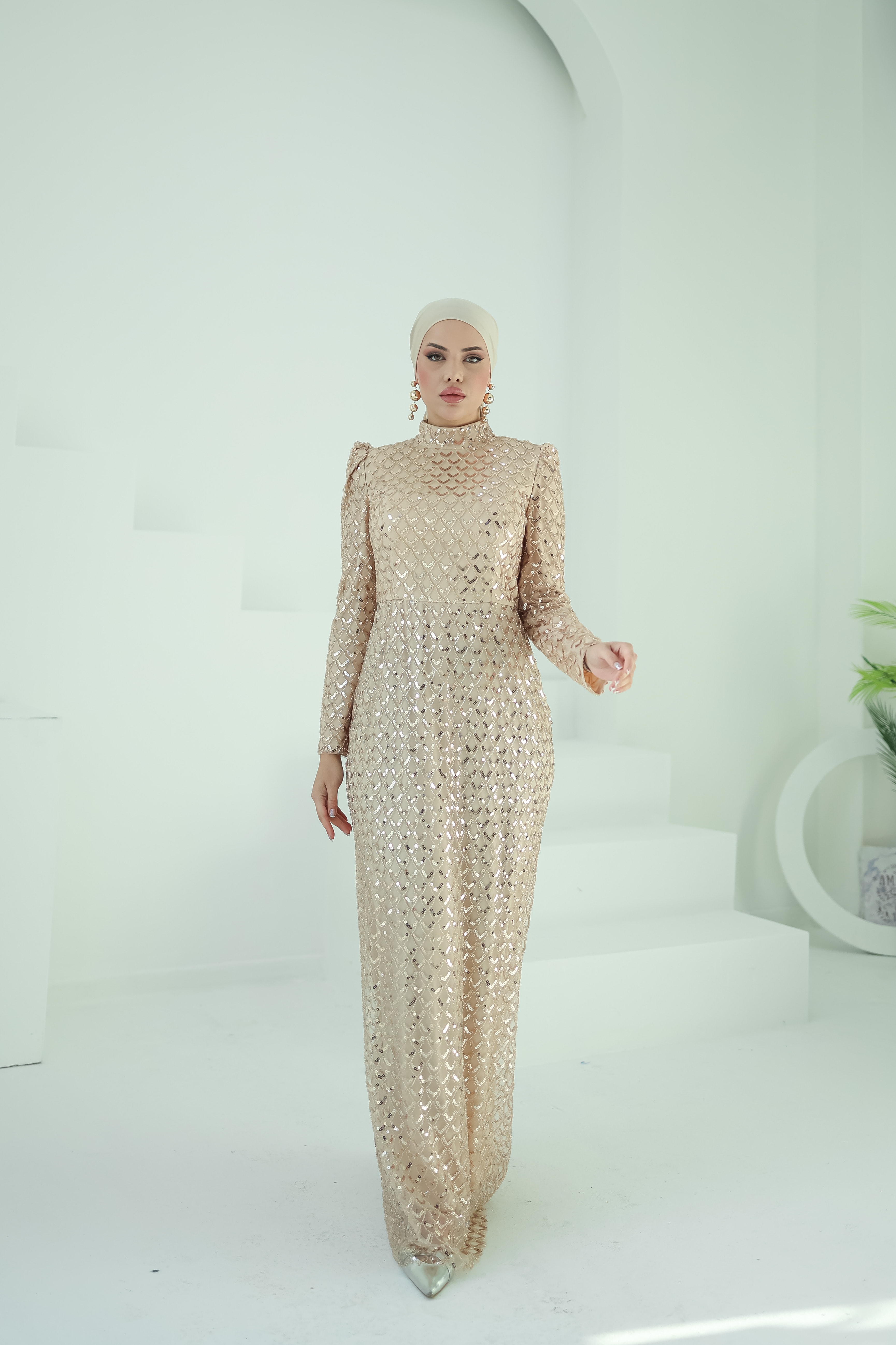 Bead-Embroidered Gown 8368