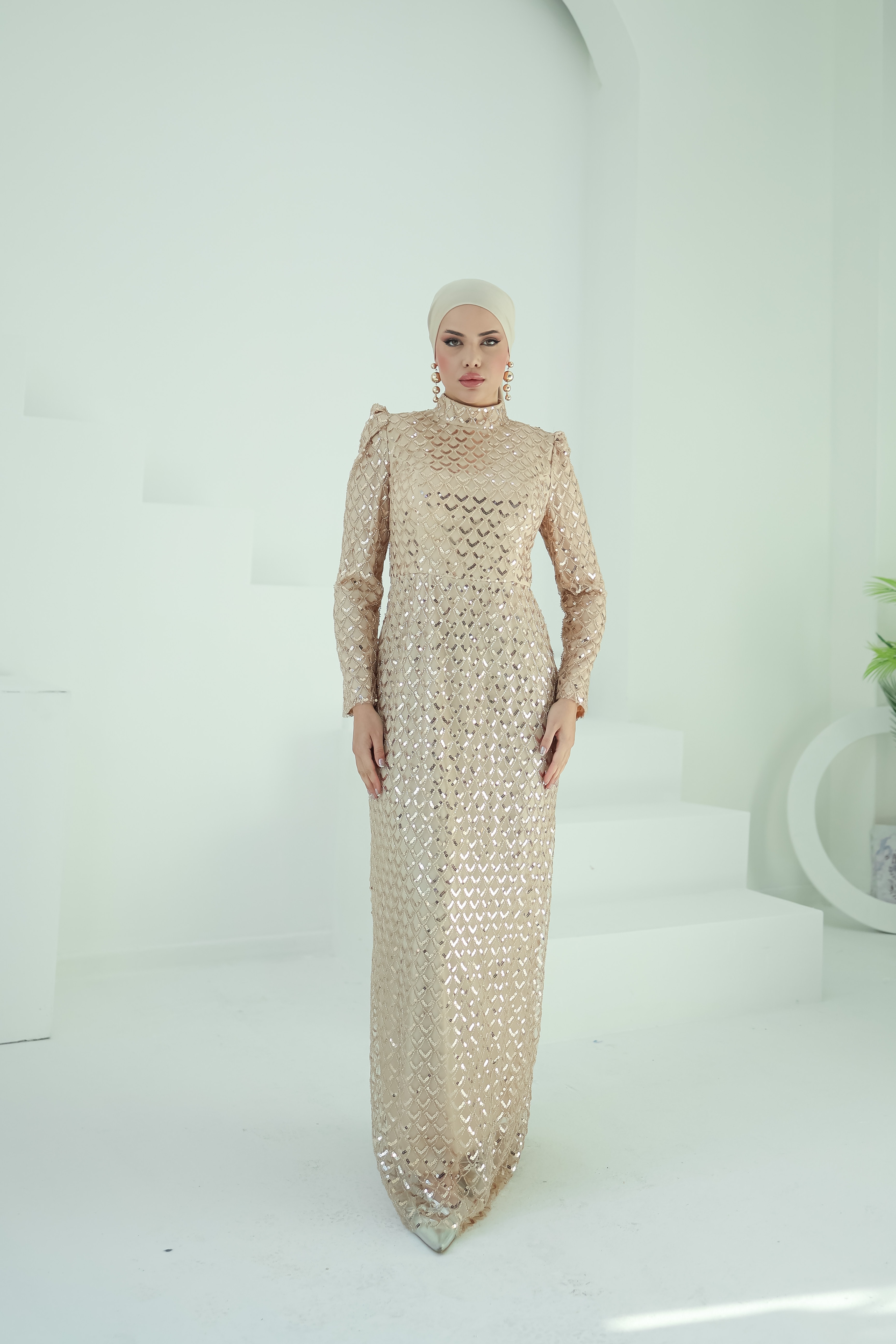 Bead-Embroidered Gown 8368