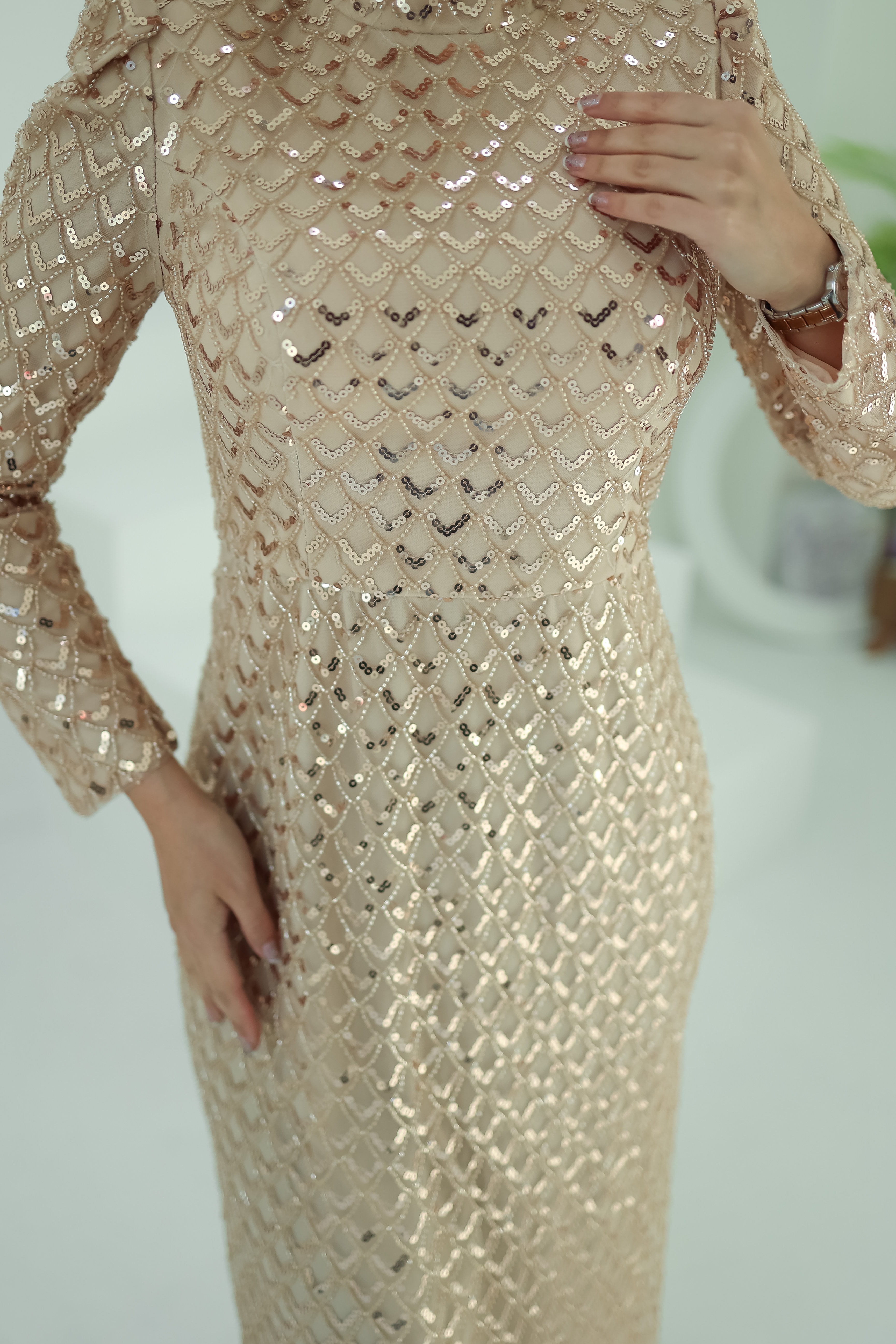 Bead-Embroidered Gown 8368