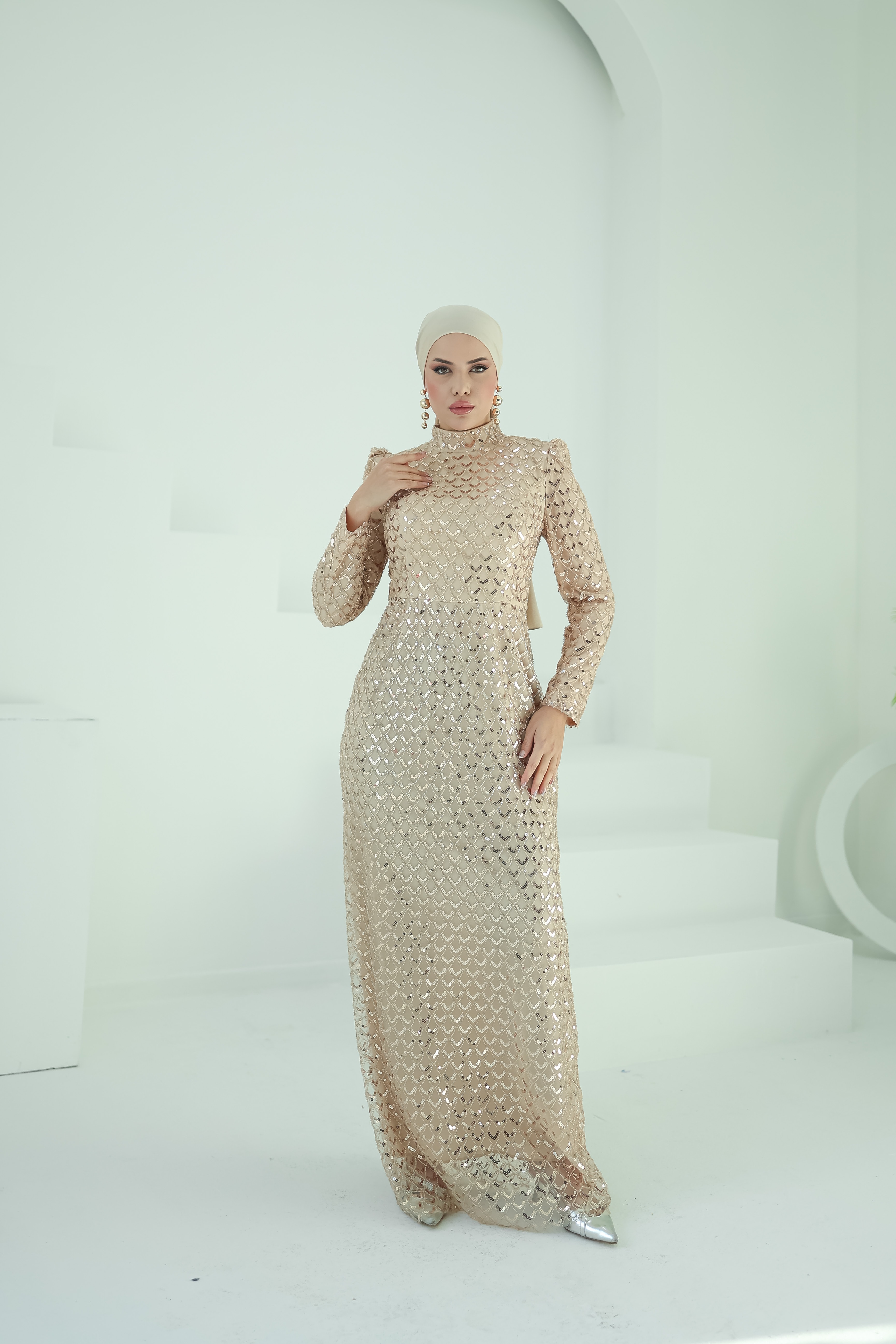 Bead-Embroidered Gown 8368