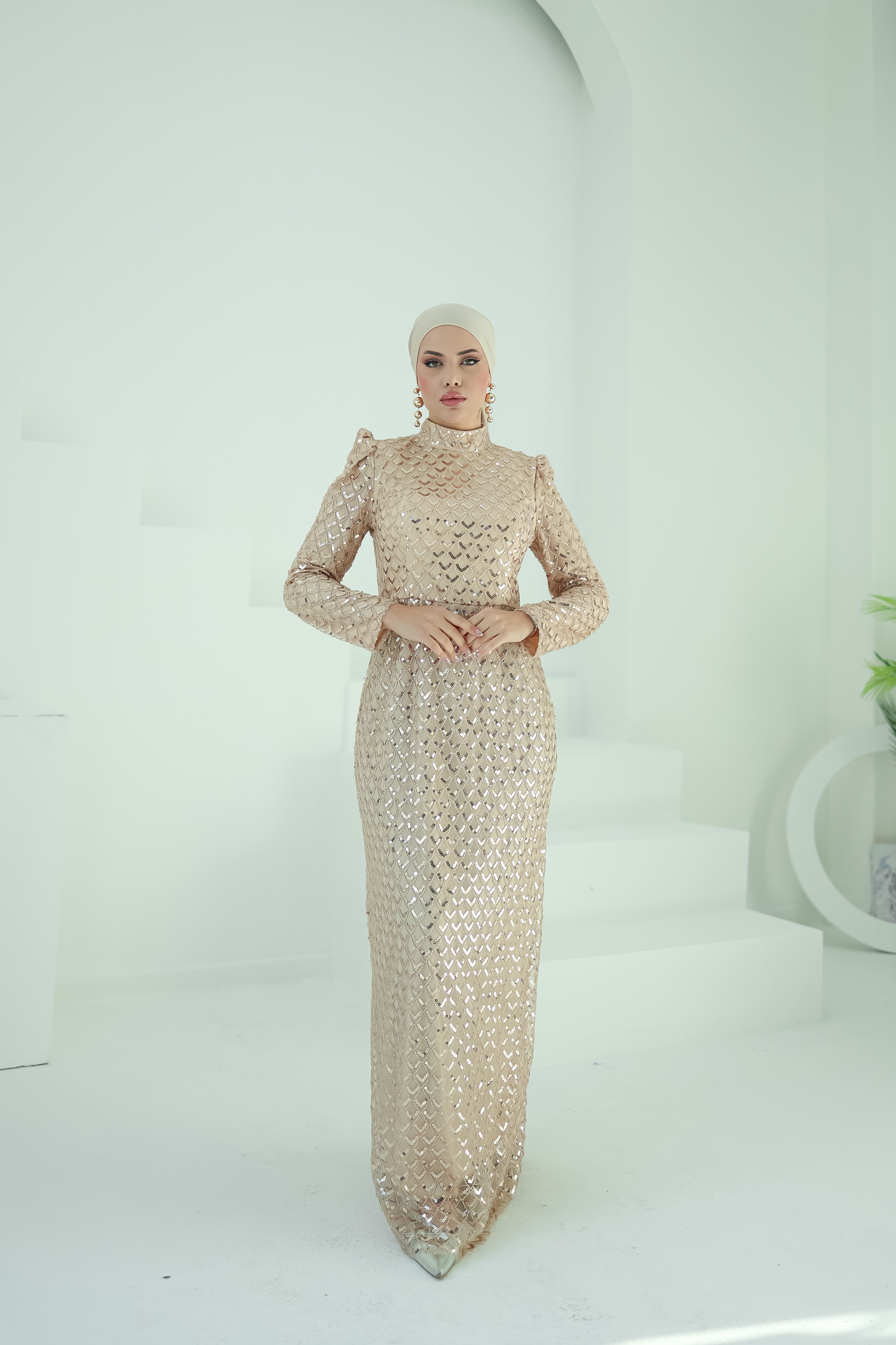 Bead-Embroidered Gown 8368