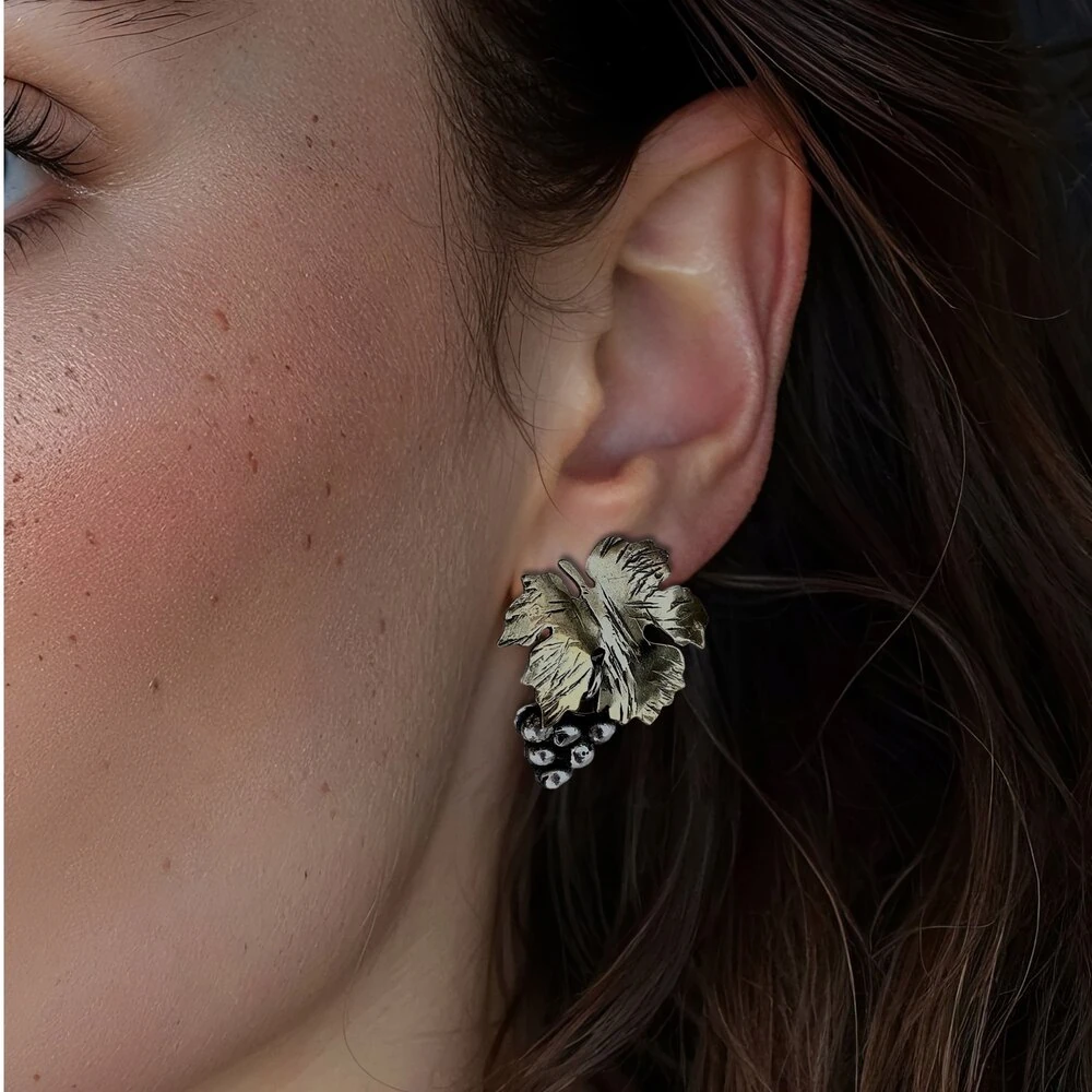 Asma Küpe - Gümüş Üzüm Salkımlı