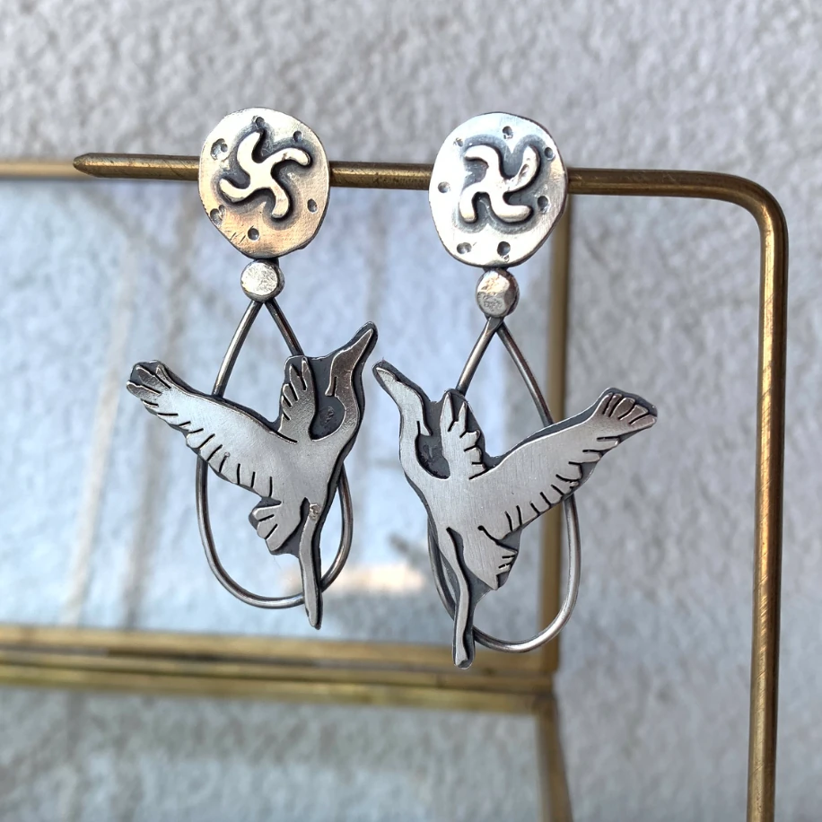 Hava Koleksiyon - Turna Çifti Küpe