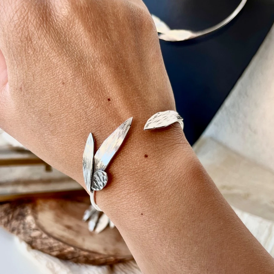 Zeytin Dalı Bilezik / Gümüş