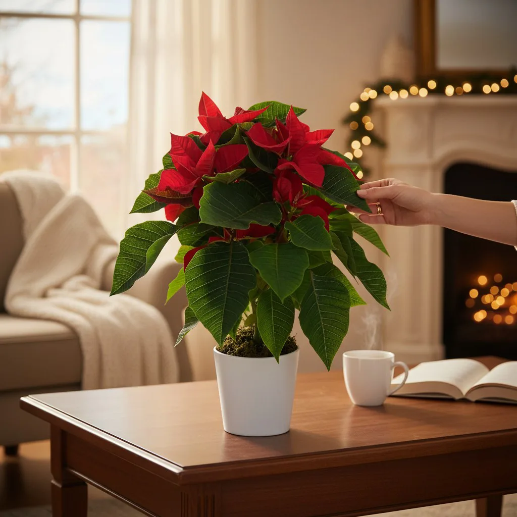 Saksıda Büyük Boy Atatürk Çiçeği - Ponsetya