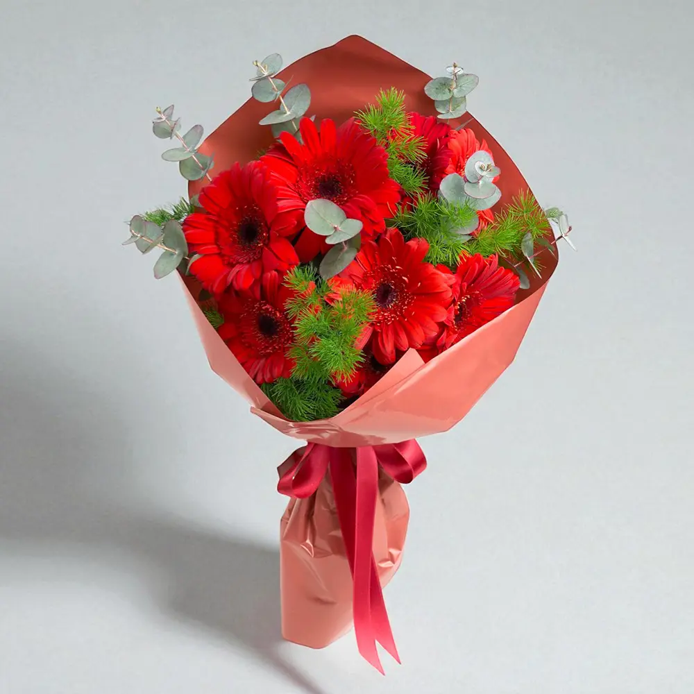 Kırmızı Gerbera Çiçek Buketi