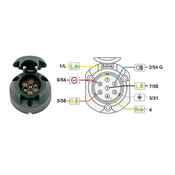 7 Pin Standart Elektrik Tesisatı