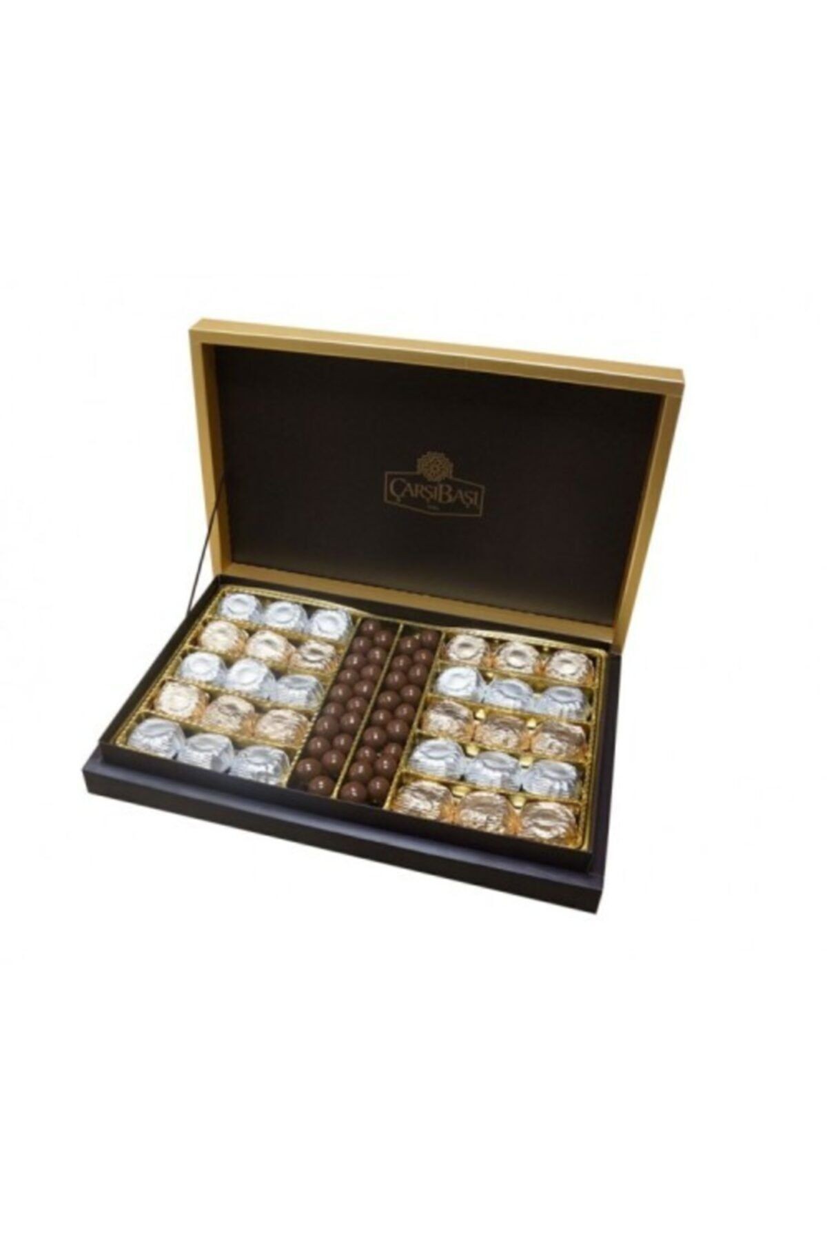 Hediyelik Yaldızlı Çiçek Baton Çikolata Fındık Draje 570 gr (GR733)