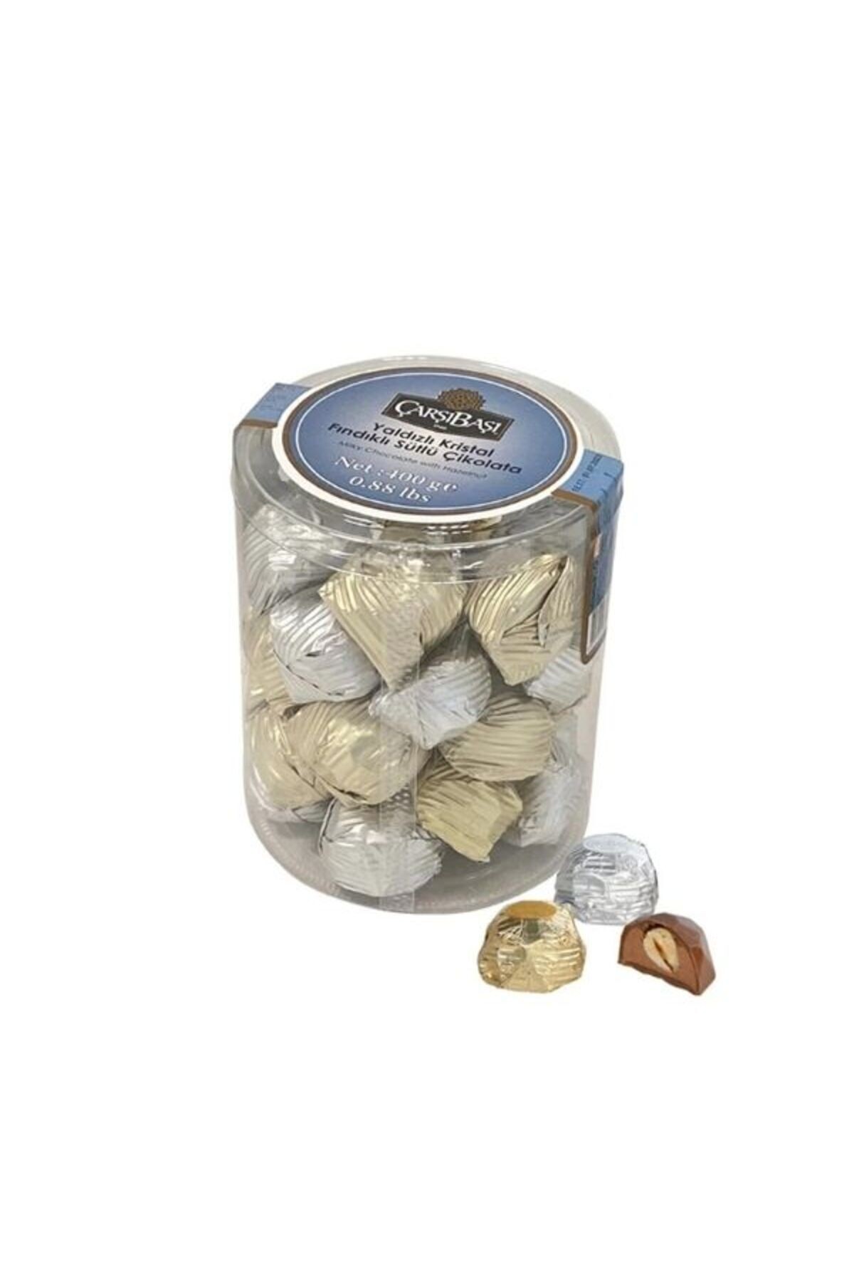 Yaldızlı Kristal Fındıklı Sütlü Çikolata 400 gr (LR231)
