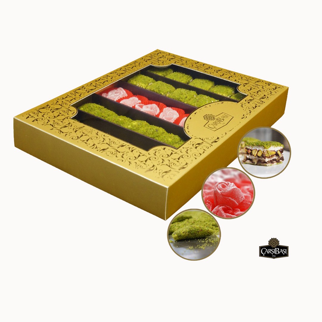 Special Antep Fıstıklı Pasta+ Mantı ve Roselight Artizan Türk Lokumu 600gr