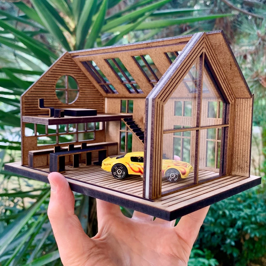 Diecast Araba Garajı Diorama 1:64 - Minyatür Loft Garaj Araba Sergileme Kiti