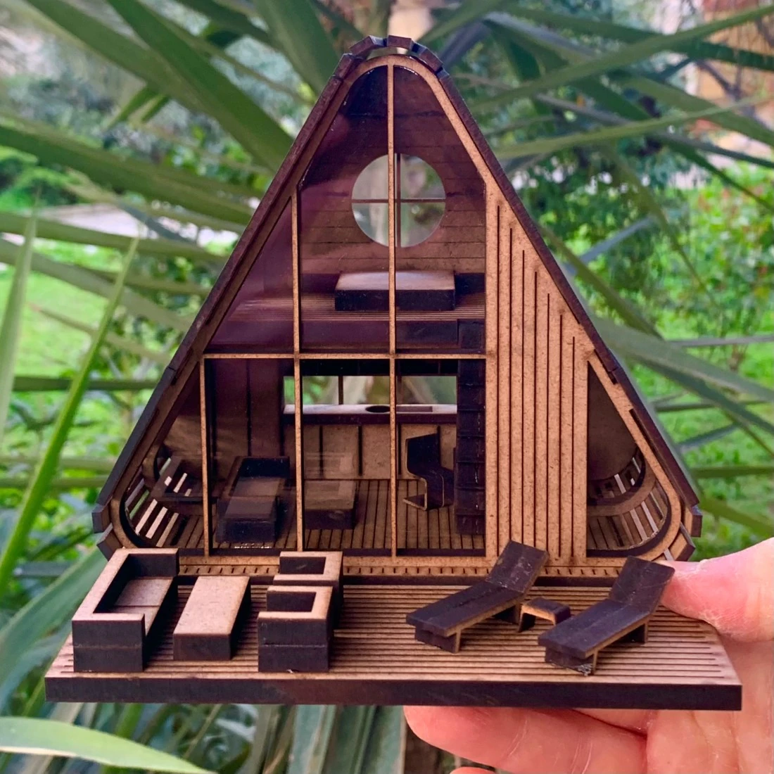 1-48 BUNGALOV AHŞAP MAKET EV – HAZIR MAKET EV SERİSİ