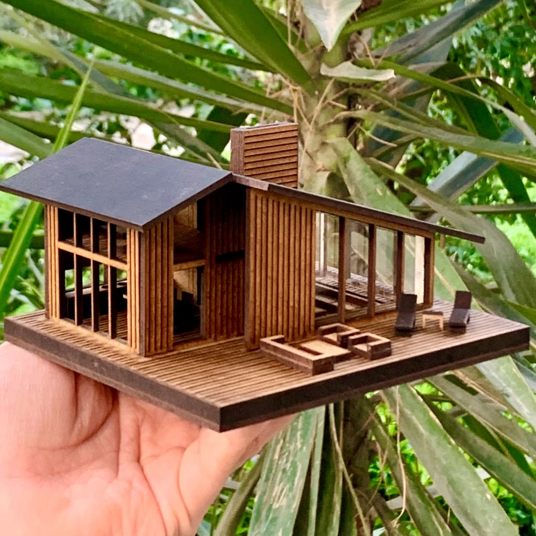 MID CENTURY MODERN EV MAKETİ - HAZIR MAKET EV SERİSİ