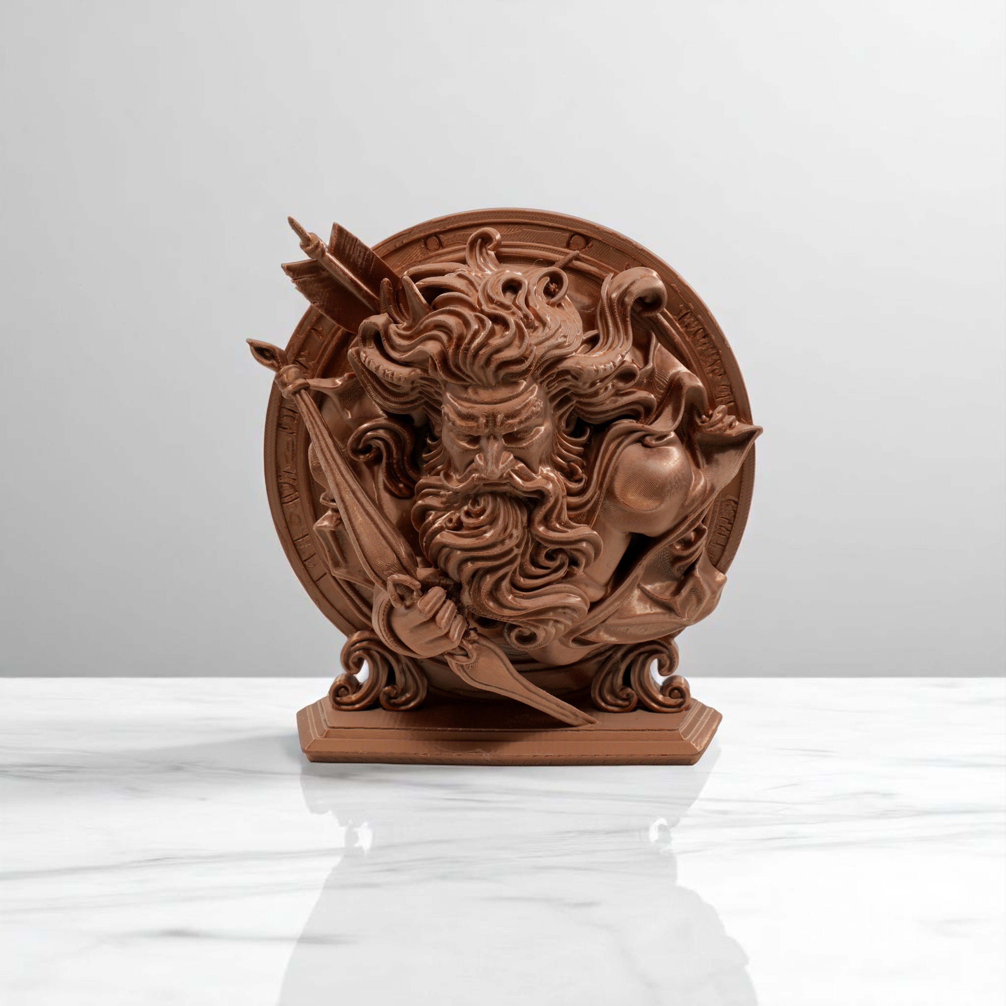 Mitolojik Fırtına Tanrısı Büstü – 3D Baskı Koleksiyon Ürünü