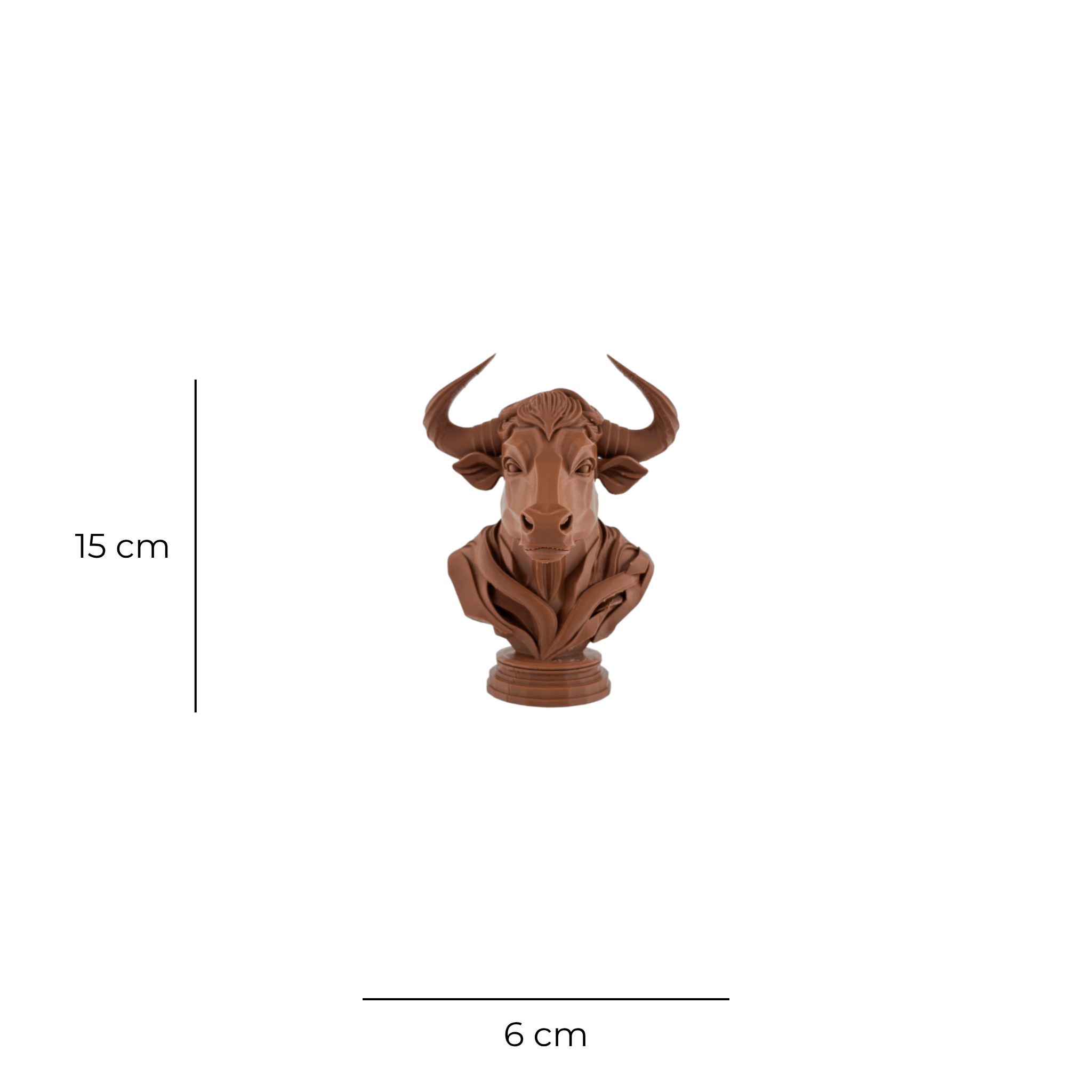 3D Boğa Başı Dekoratif Büst 