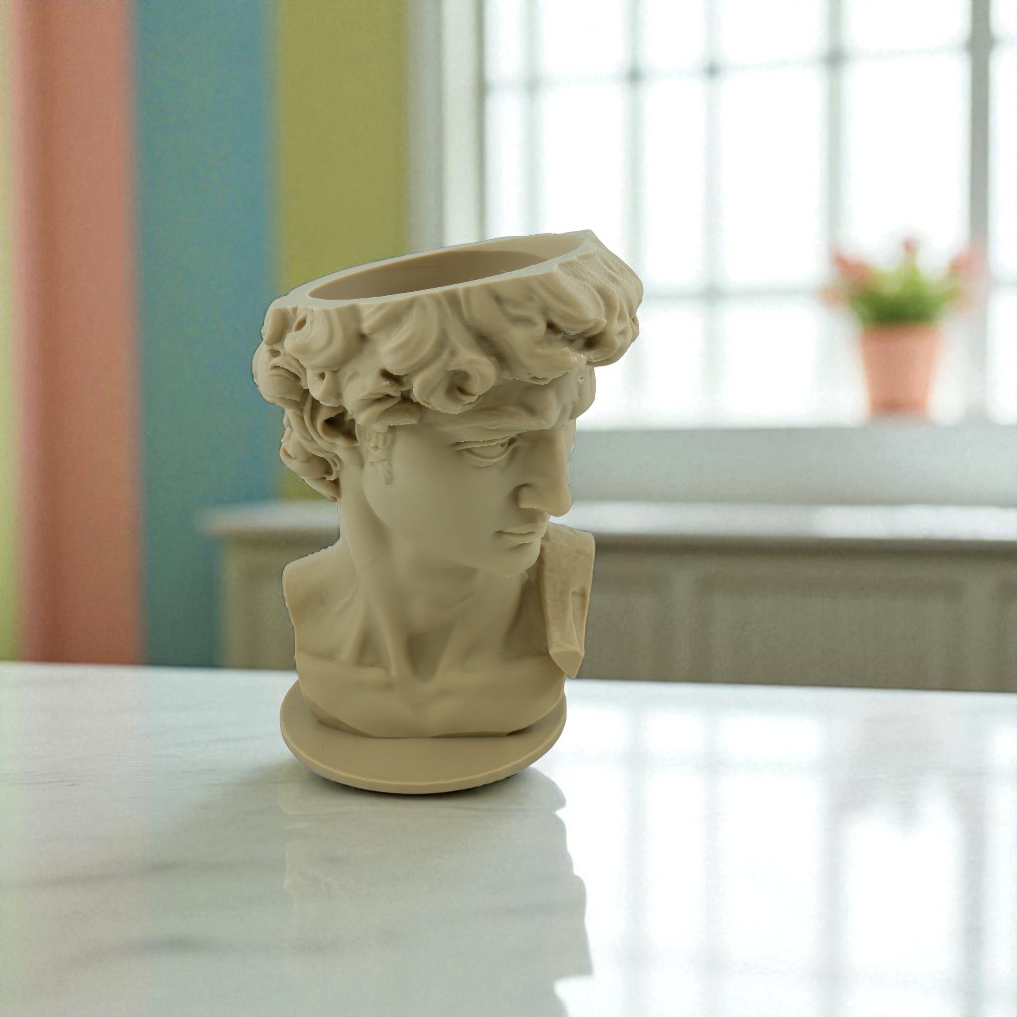 David Form Saksı – Klasik Sanat Temalı Dekoratif Saksı