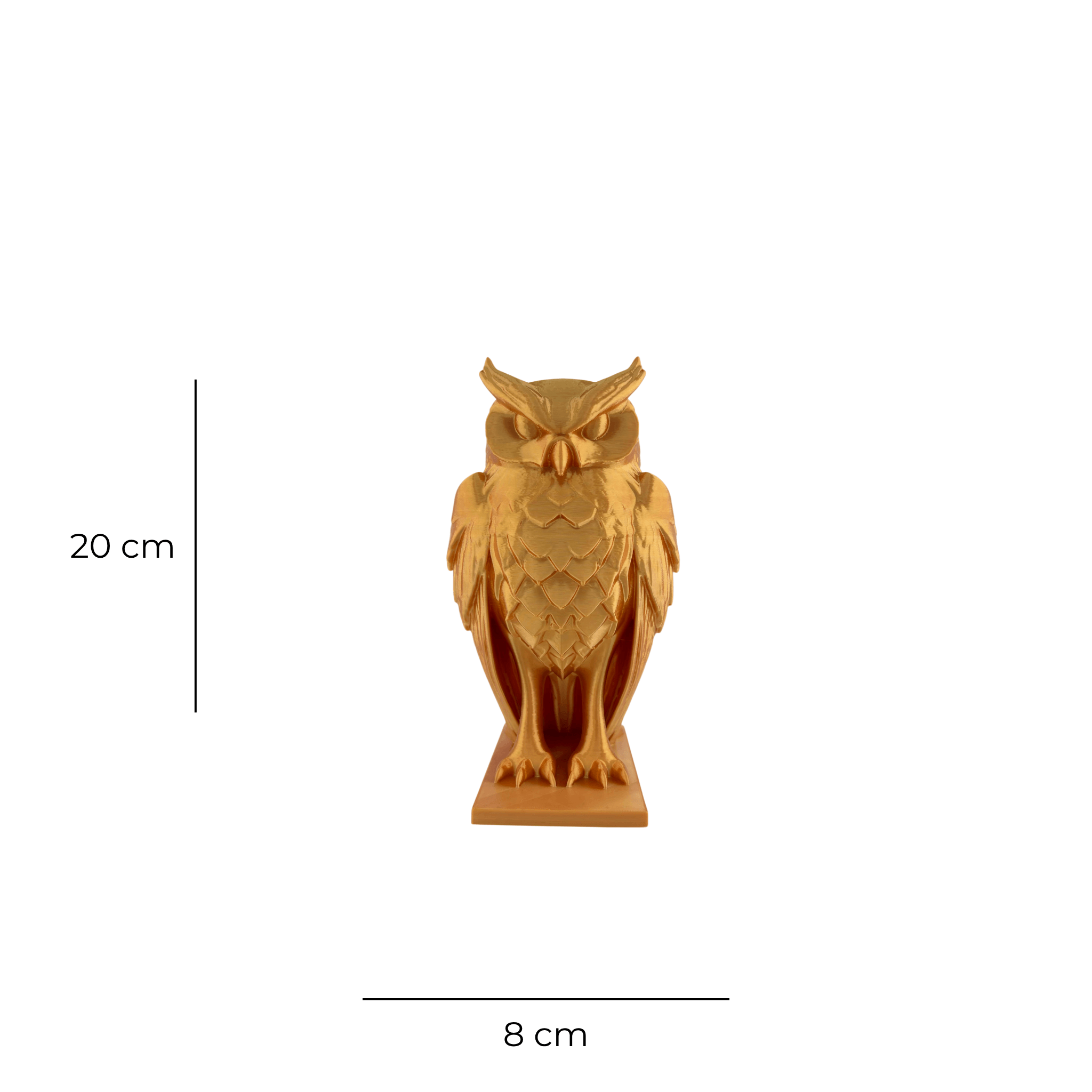 3D Altın Baykuş Dekoratif Heykel
