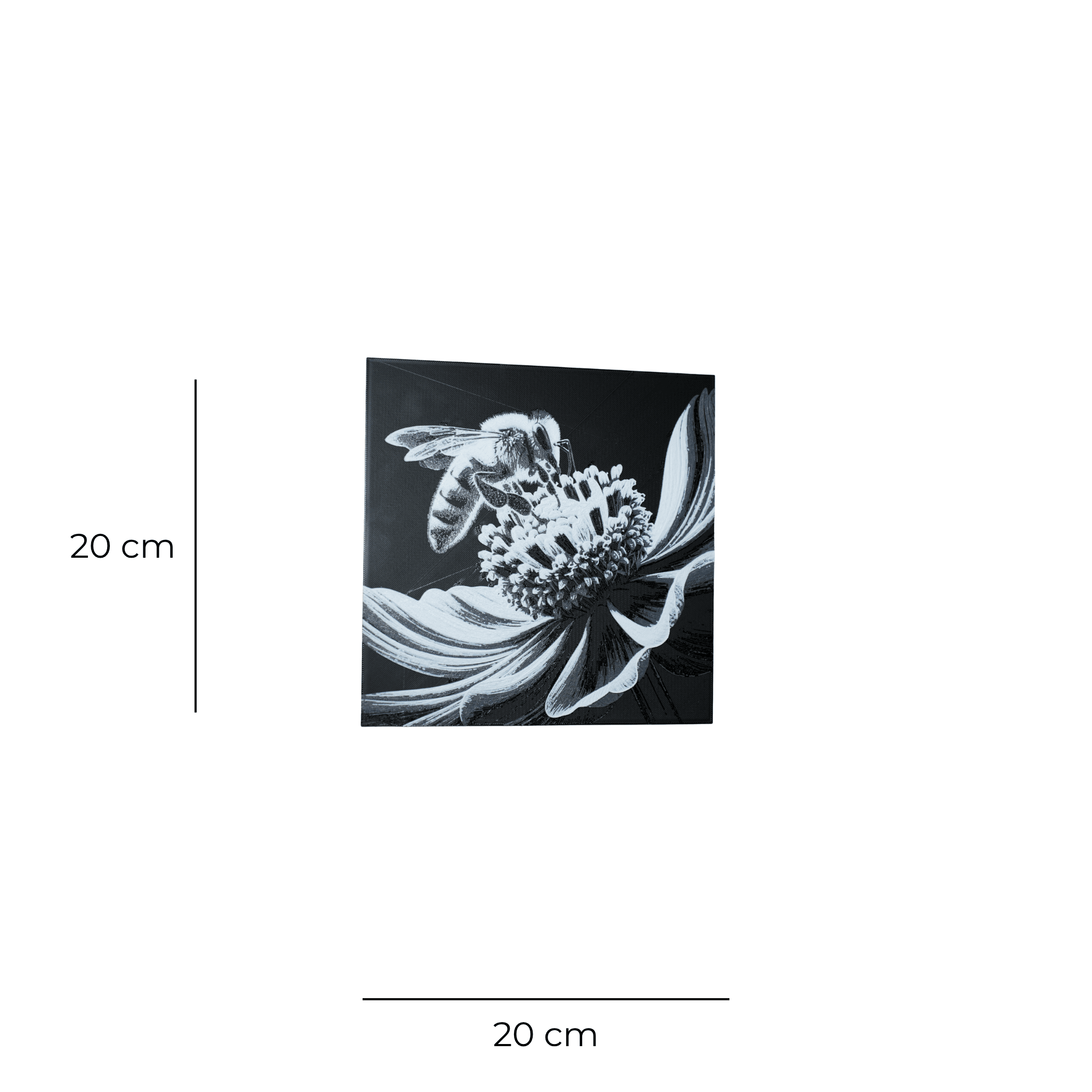 3D Arı ve Çiçek Temalı Dekoratif Tablo