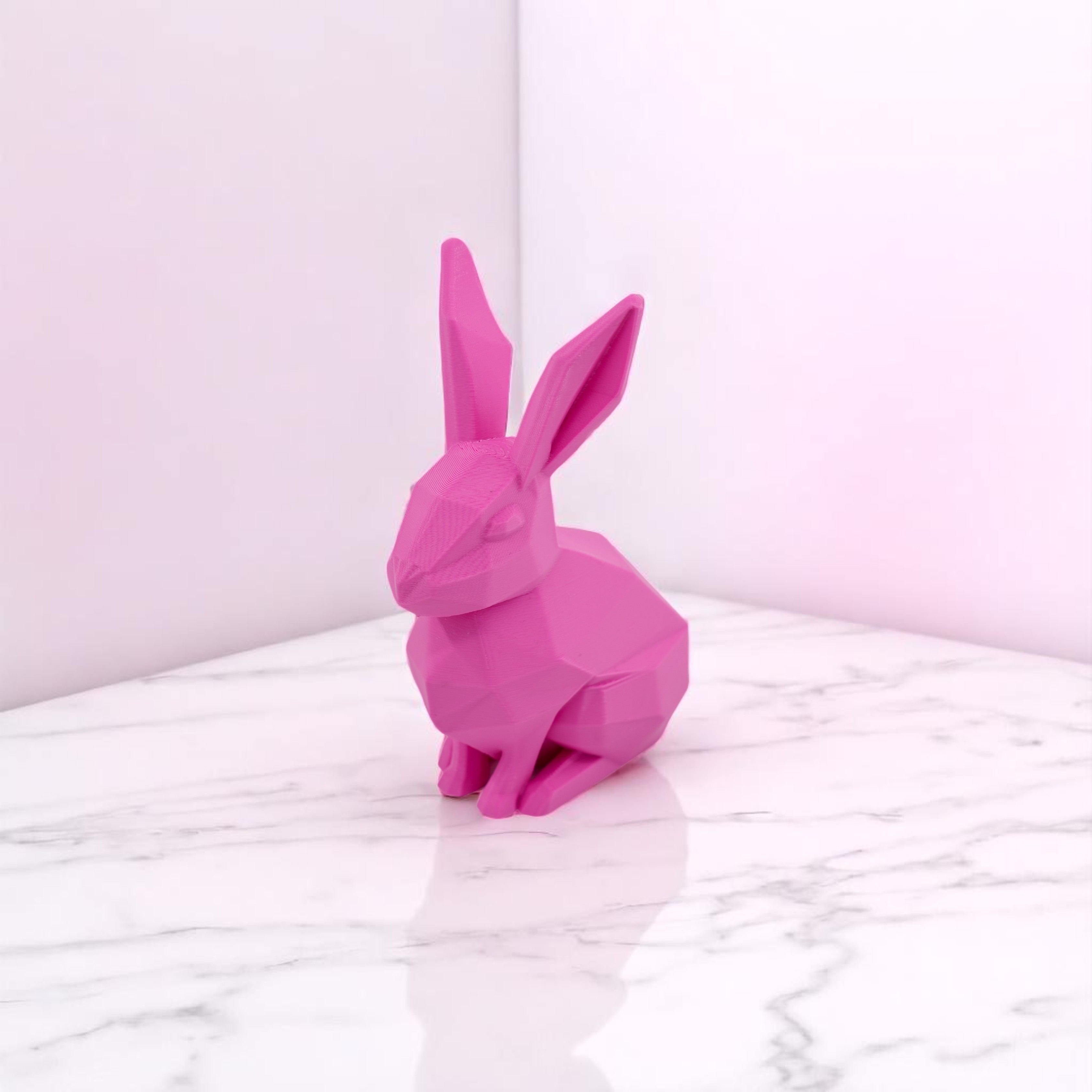 Pembe Tavşan Dekoratif Figür