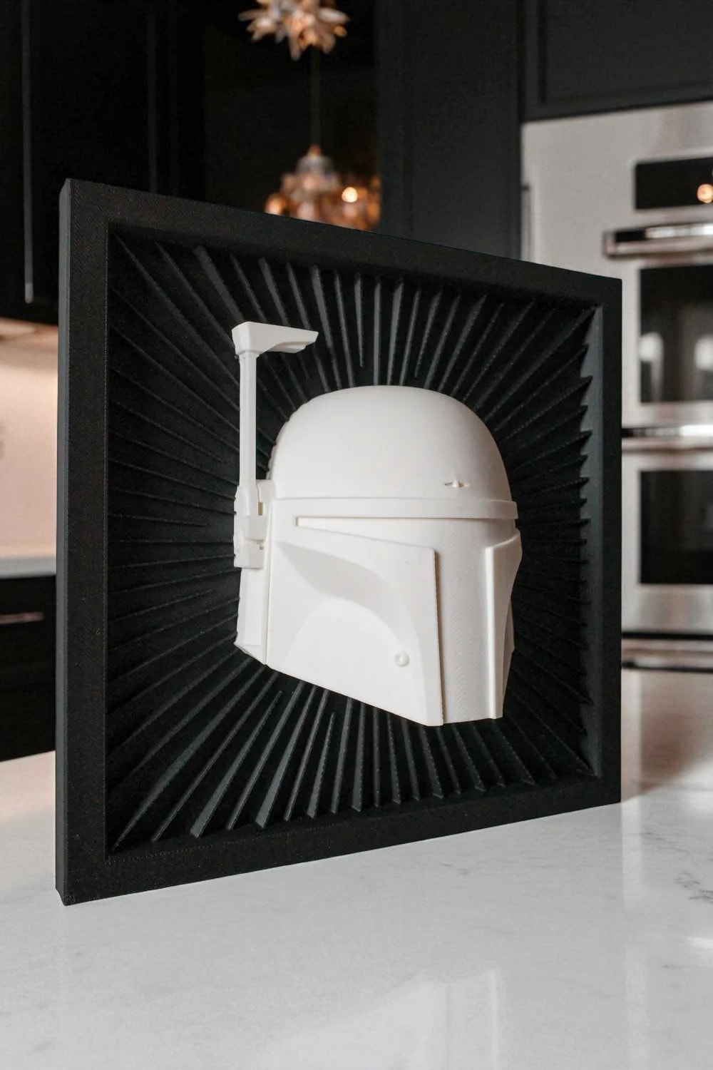 3D Dekoratif Mandalorian Kask Duvar Tablosu