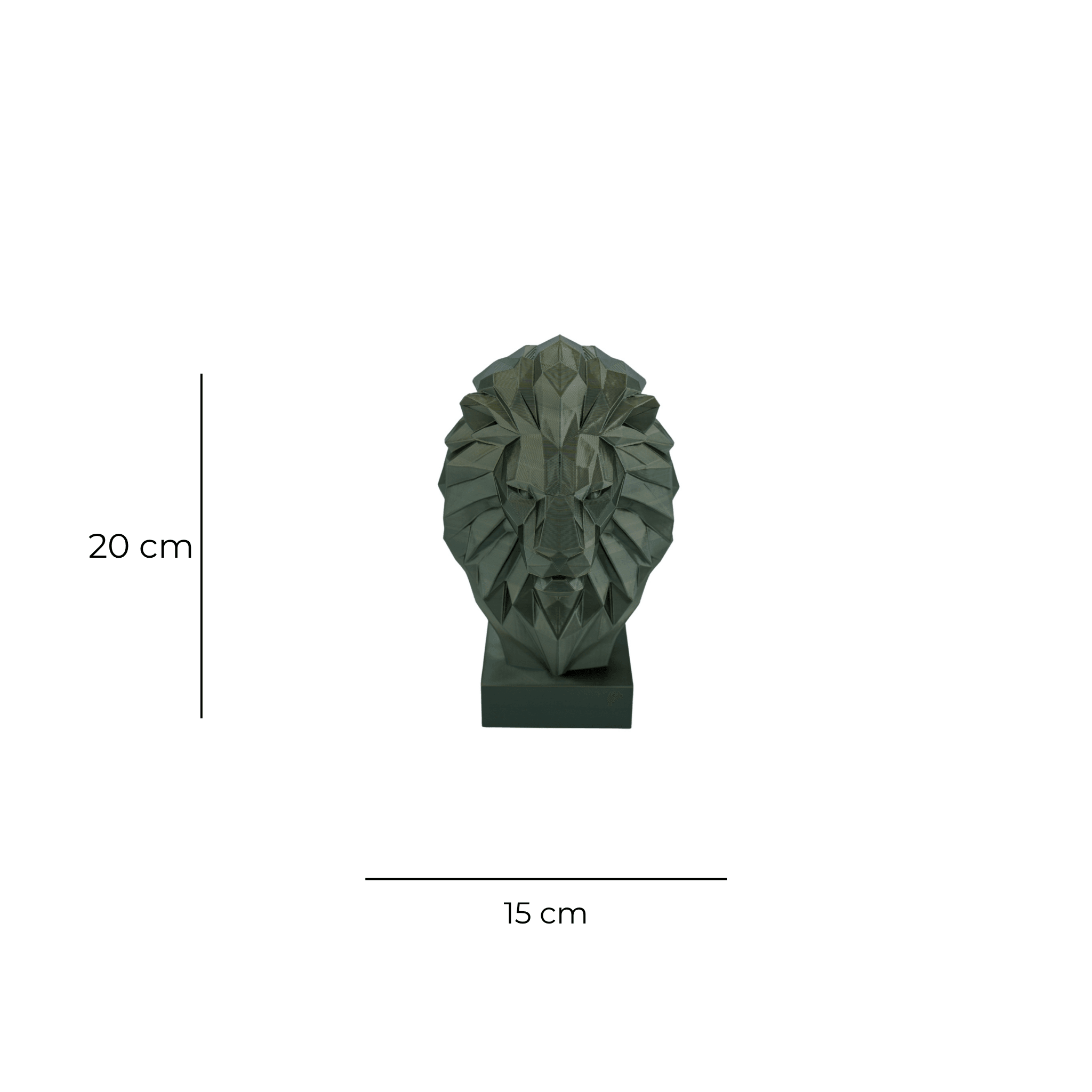 Geometrik Aslan Büstü – 3D Tasarım Dekor