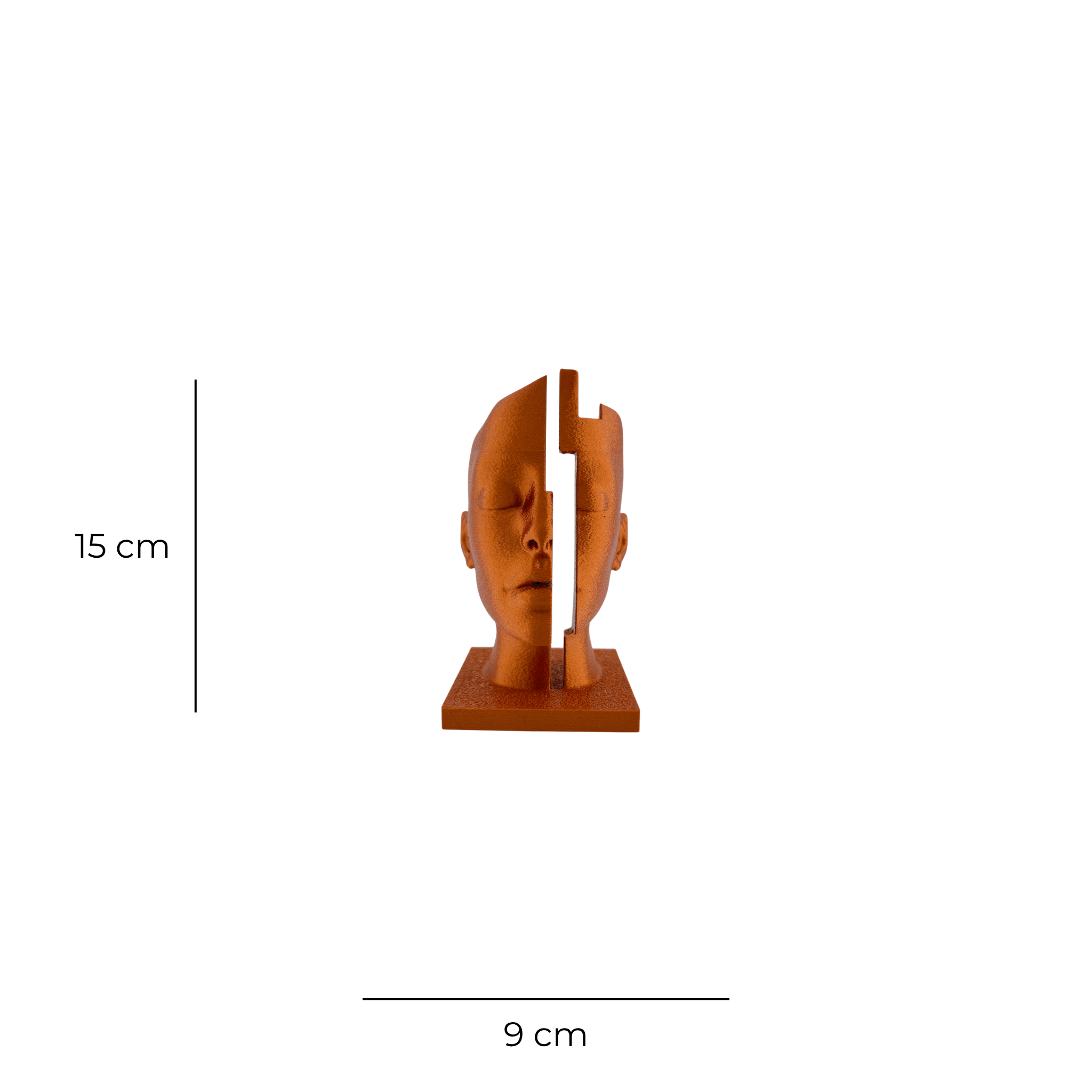 3D Parçalı Yüz Dekoratif Heykel 