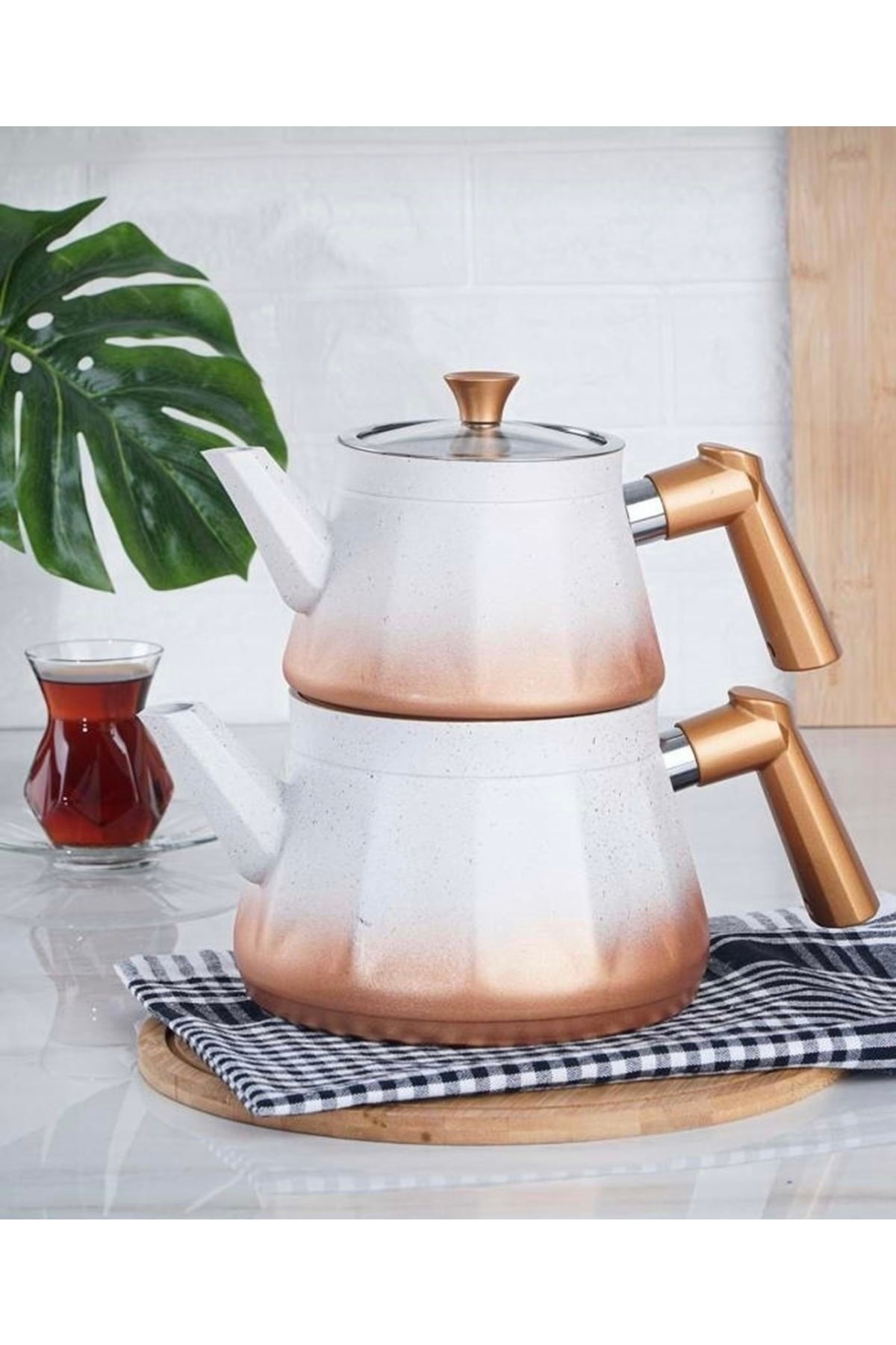 Granit Kristal Model Çaydanlık