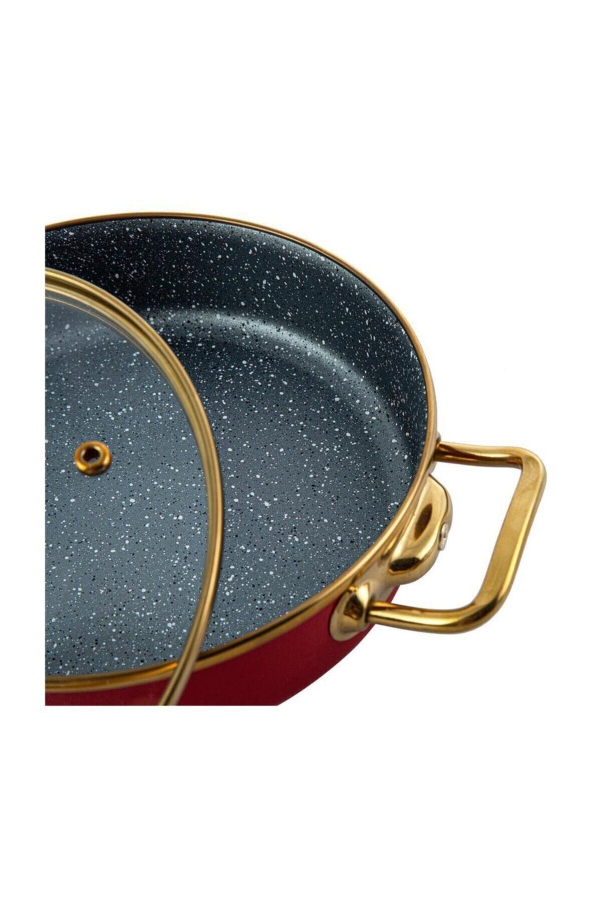Troy 20 Cm Kapaklı Sahan Kırmızı
