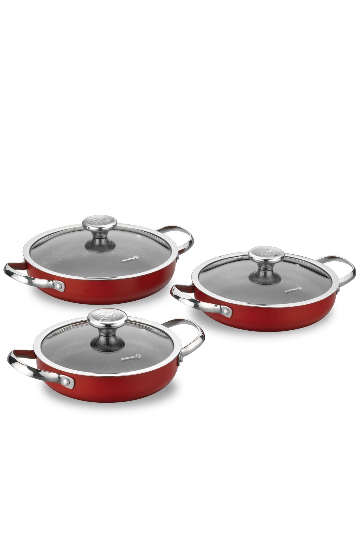 A1256 Zeta Kırmızı 6 Parça Omlet Seti
