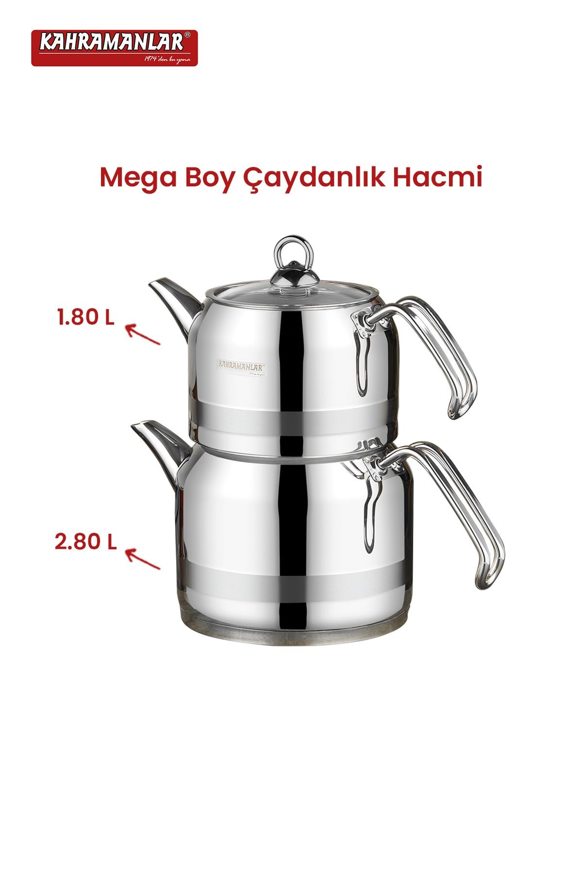 Enza Mega Boy Platin Çaydanlık Takımı