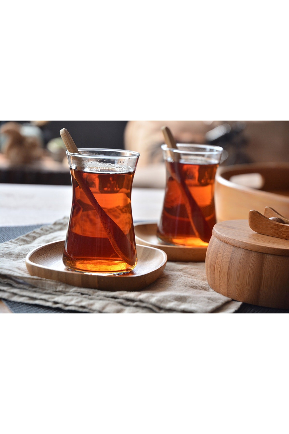 B2502 Silva - 6'lı Kare Çay Tabağı Çay Bardak Altlığı